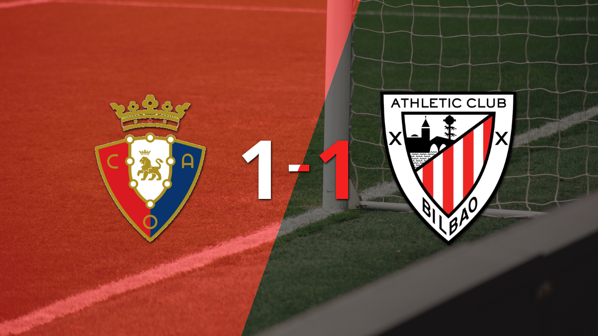 Osasuna y Athletic Bilbao se repartieron los puntos en un 1 a 1