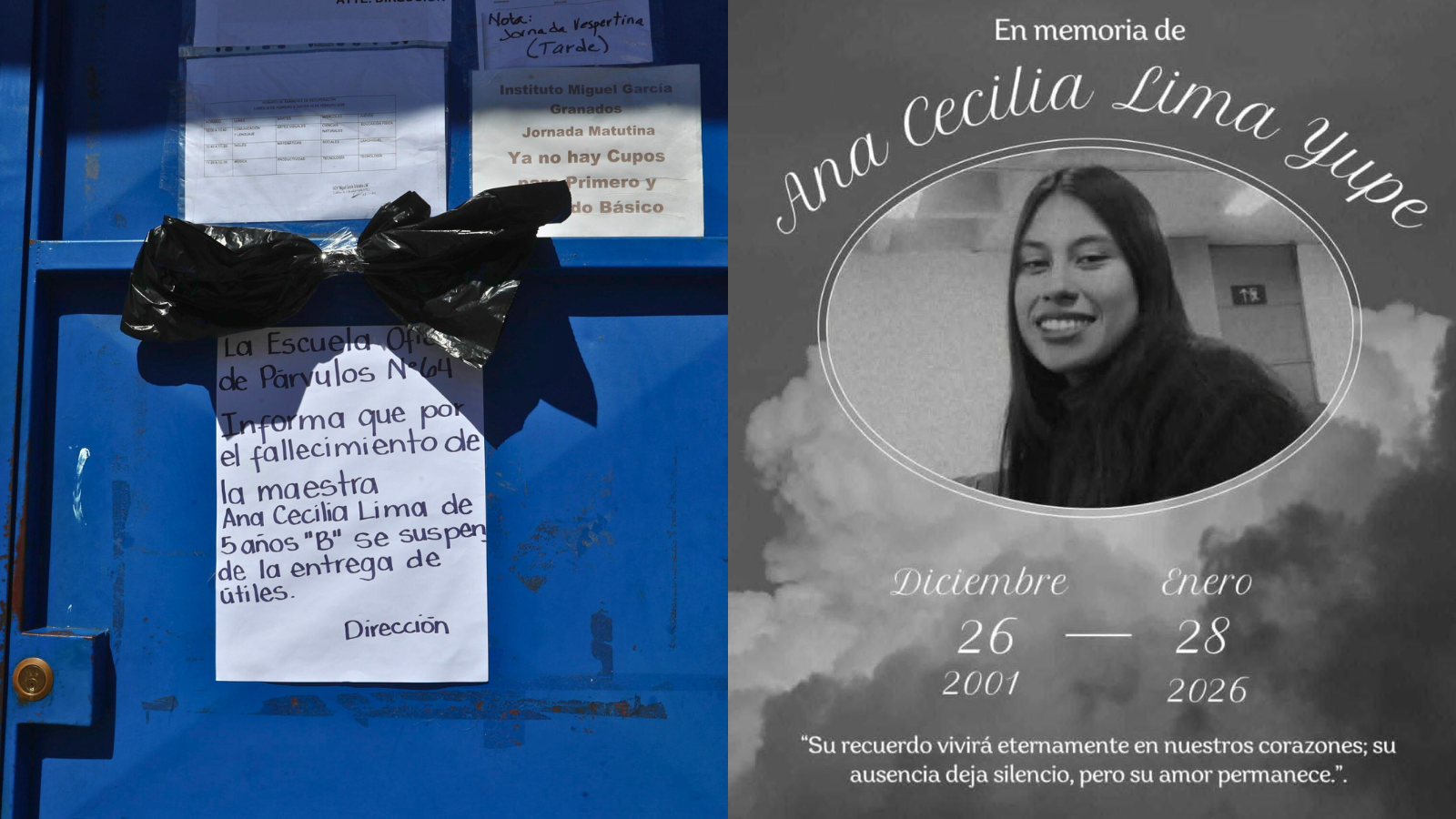 Piden justicia por Ana Cecilia Lima, la joven maestra que murió en un asalto a un bus en la calzada San Juan
