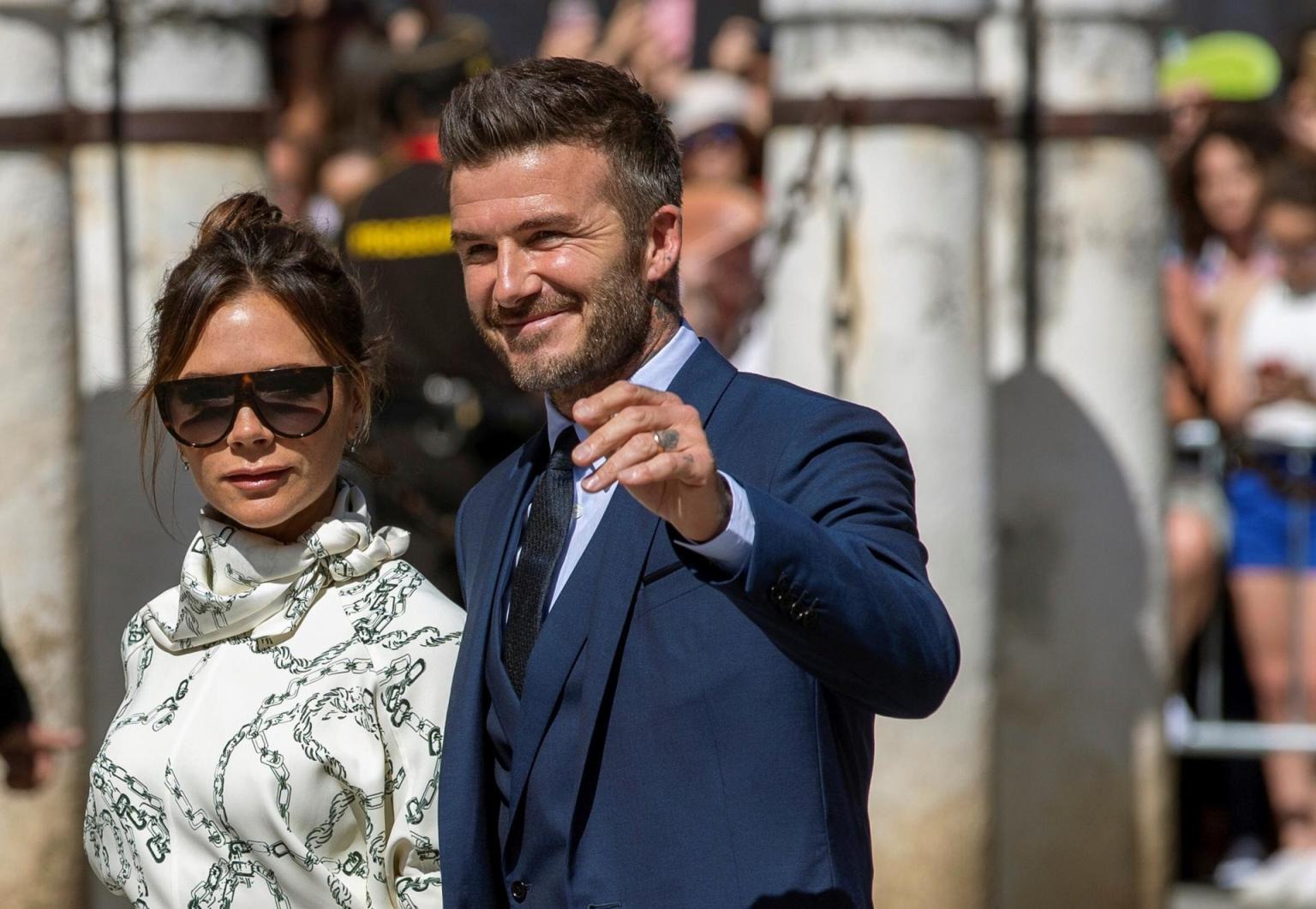 Victoria y David y Beckham