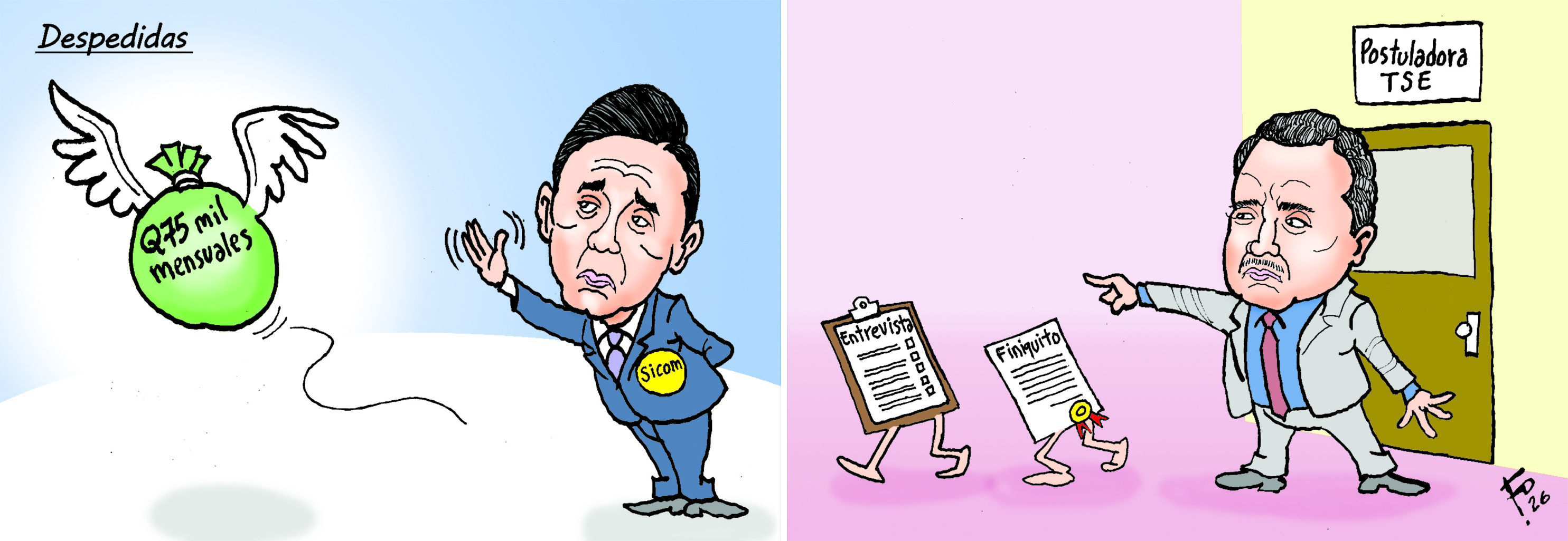 Personajes: Jorge Miguel Castillo y Walter Mazariegos.