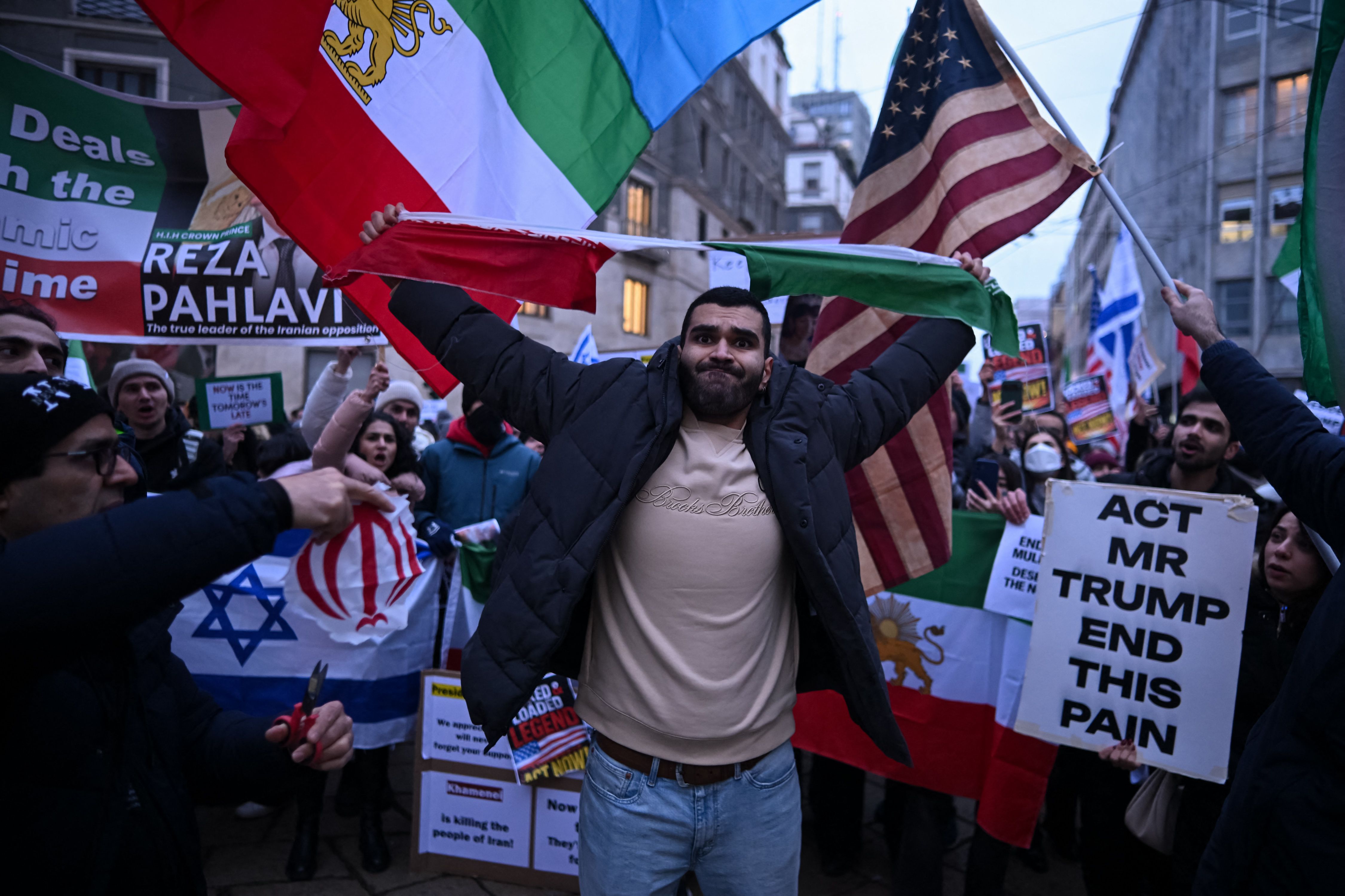 Irán Estados Unidos manifestante