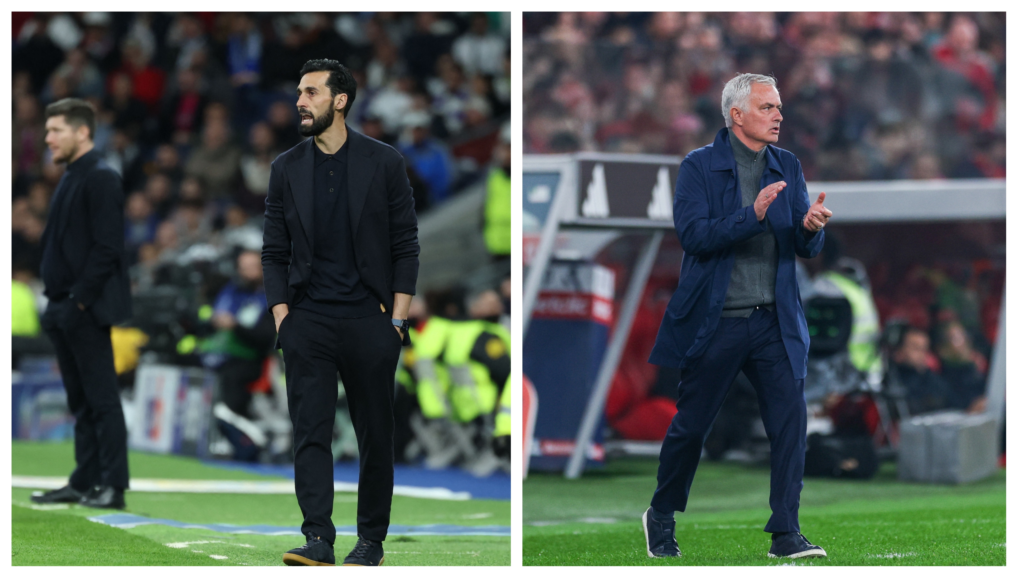 Mourinho y Arbeloa se verán las caras este miércoles en la última jornada de la Champions League.(Foto Prensa Libre: EFE-AFP).