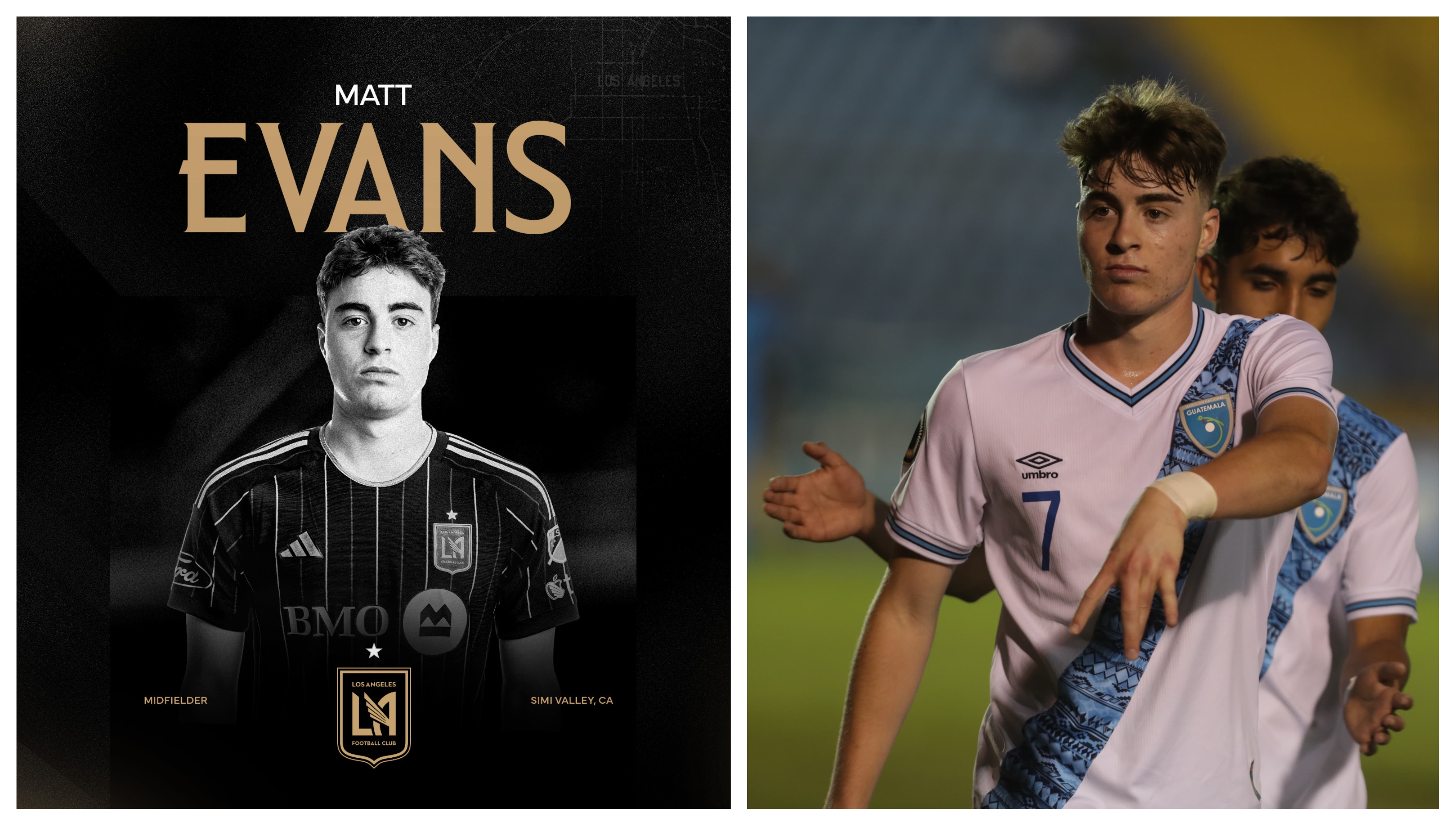 Matt Evans firma contrato con el primer equipo del LAFC. (Foto Prensa Libre: LAFC redes sociales/Douglas Suruy).