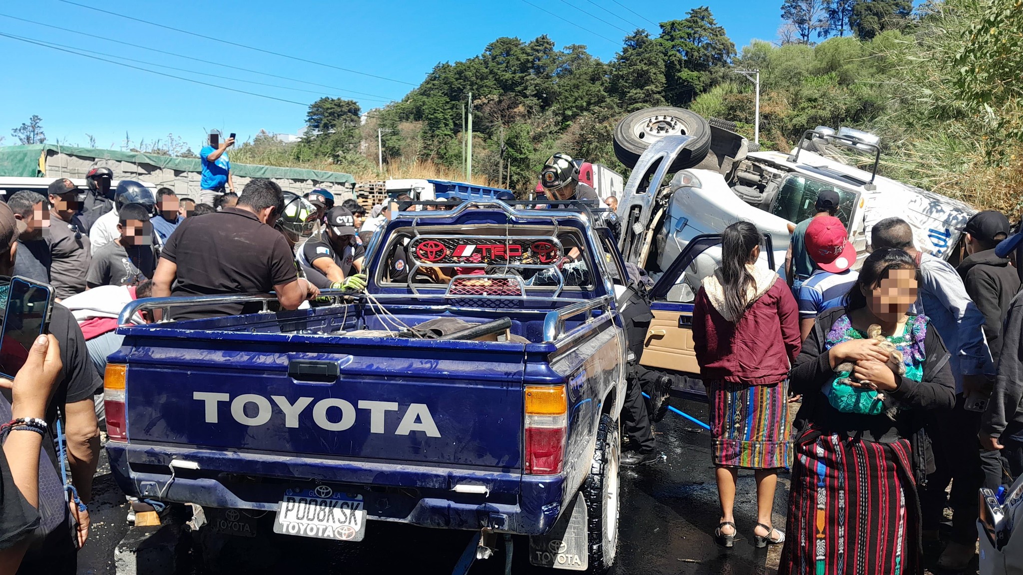 accidente vuelta a El Chilero ruta a El Salvador