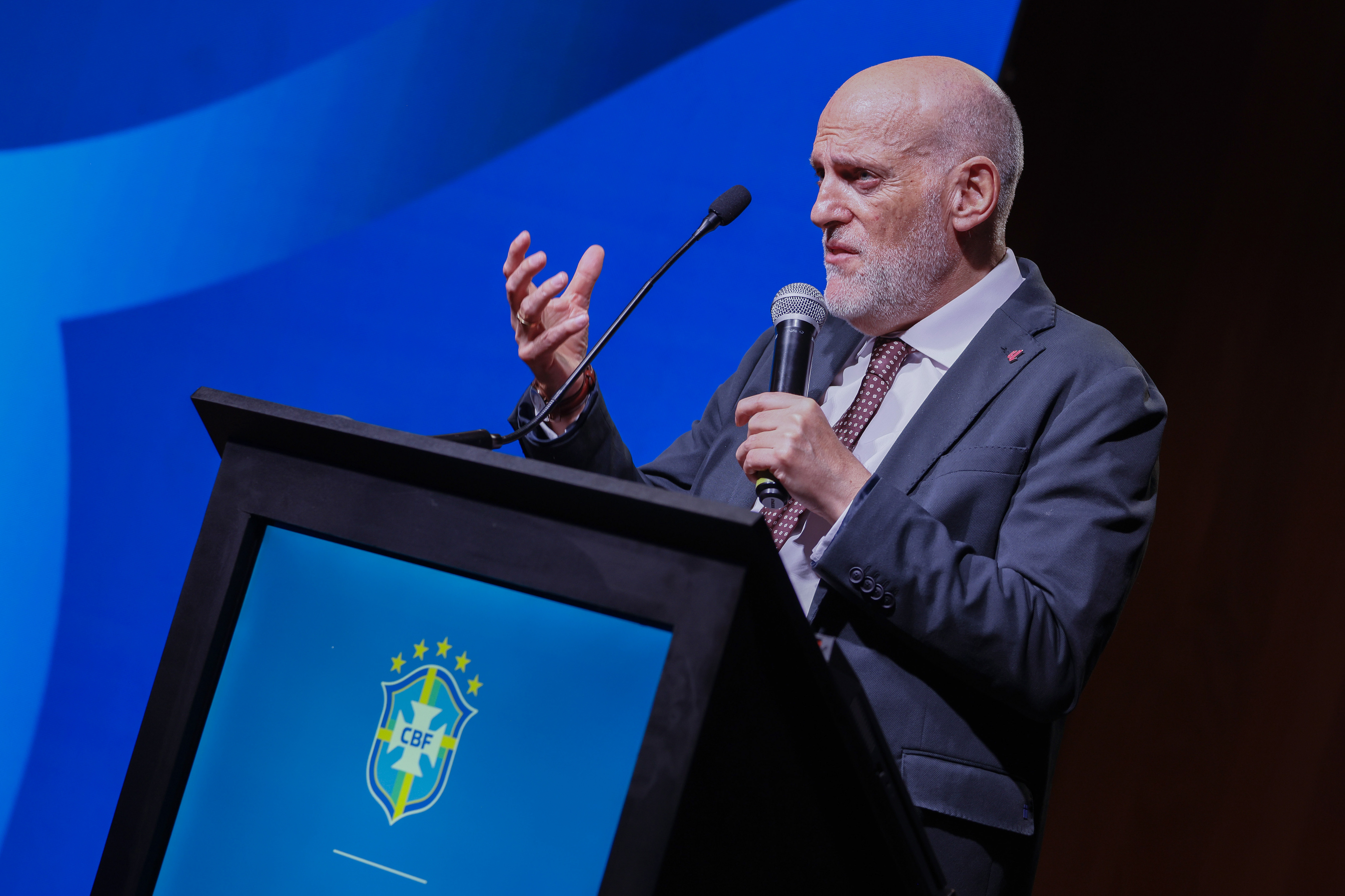 El presidente de LaLiga española, Javier Tebas. (Foto Prensa LIbre: EFE/ Confederación Brasileña de Fútbol/ Rafael Ribeiro). 