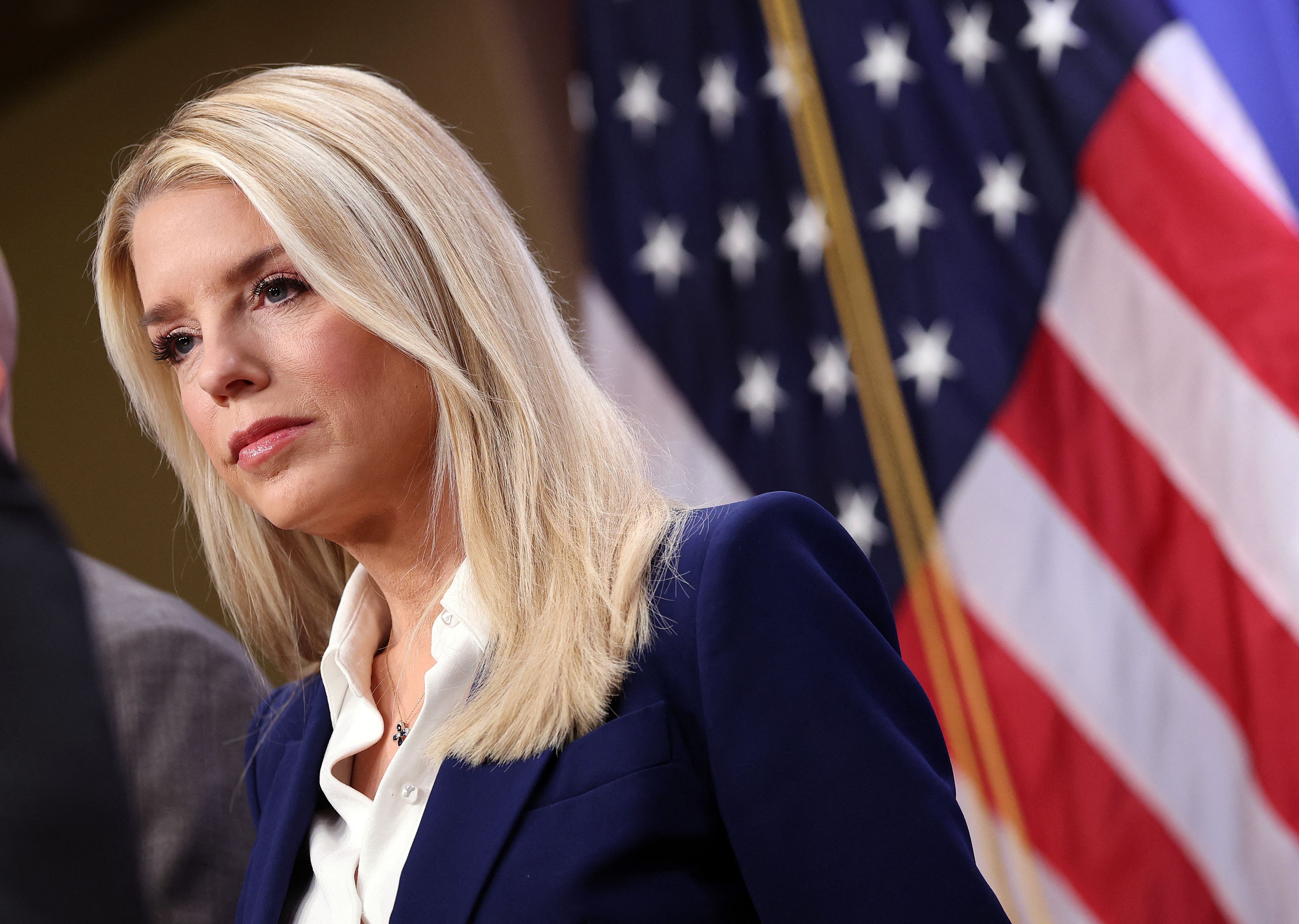Attorney General Bondi, FBI Director Patel, And U.S. Attorney Pirro Make Announcement At The Justice Department