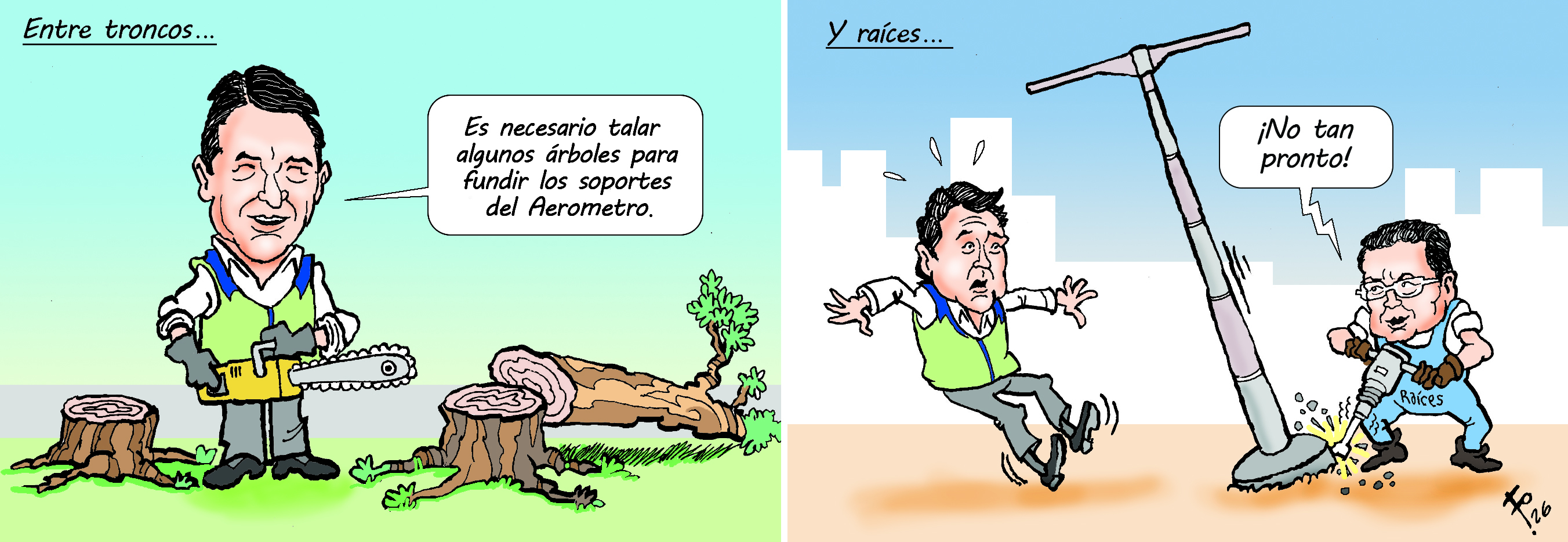 Personajes: Ricardo Quiñonez y Samuel Pérez.