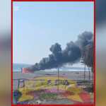 Incendio de vehículo de playa en Las Mañanitas, Chiquimulilla, Santa Rosa, captado en video