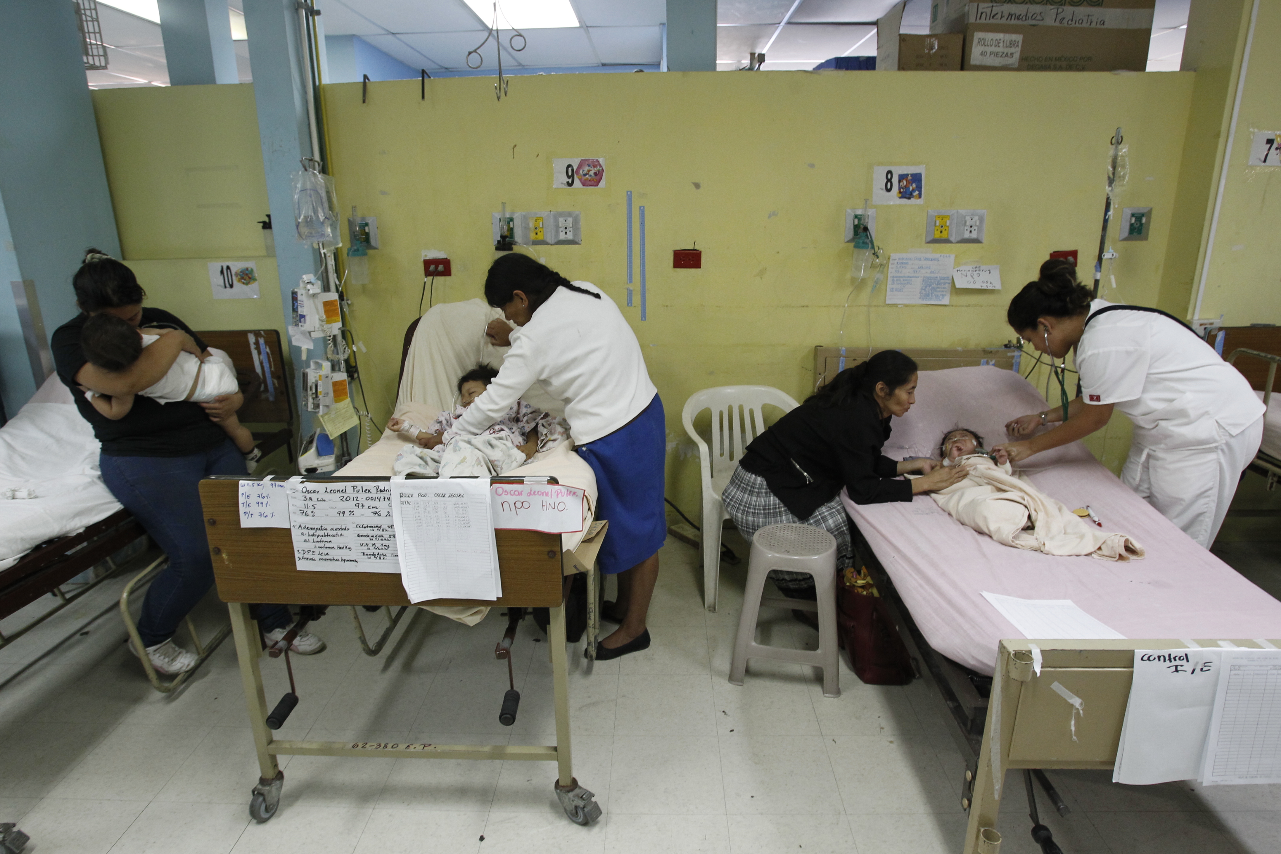 Niños hospitalizados por influenza durante la temporada de frío en Guatemala.