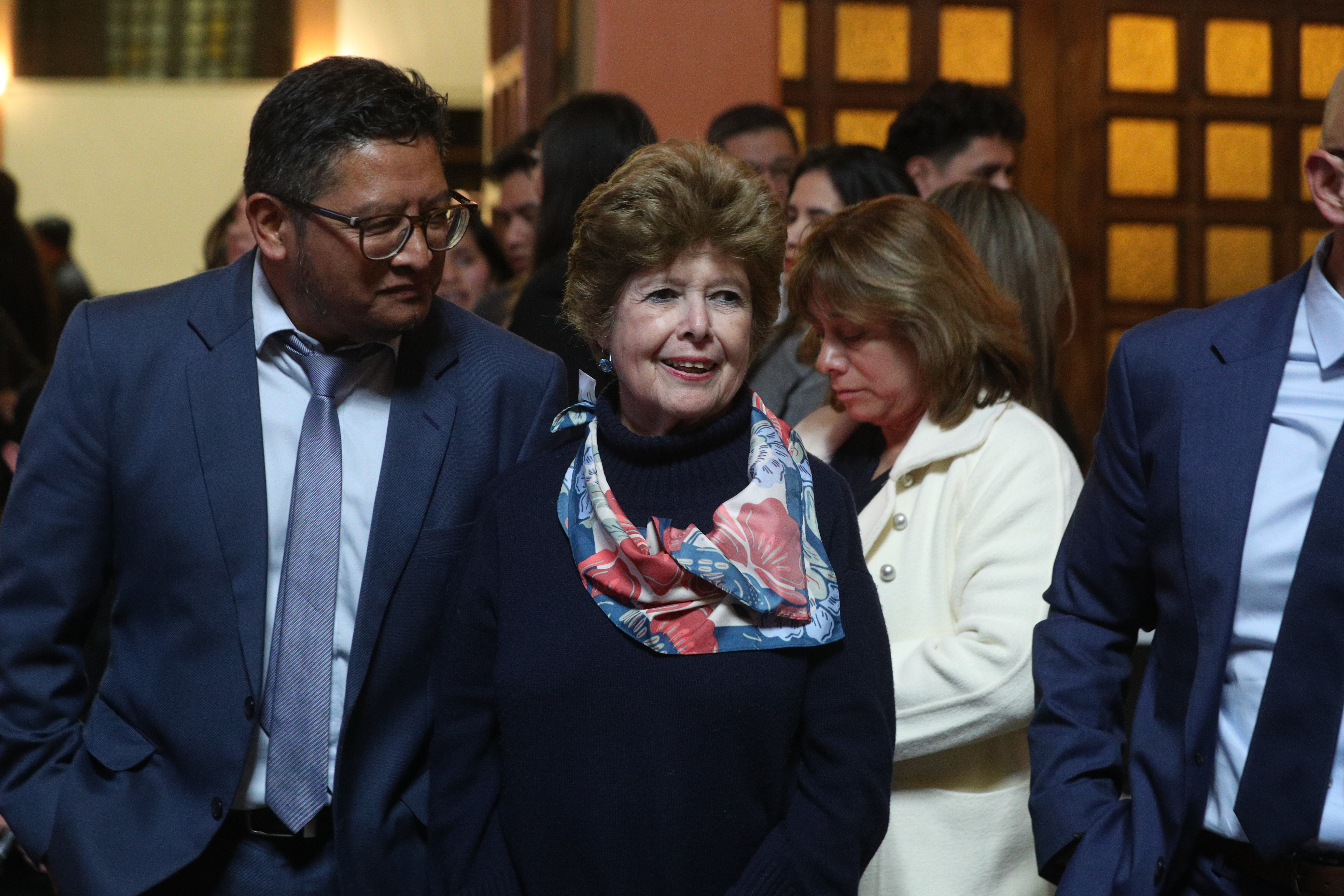 Astrid Lemus Rodríguez durante la primera vuelta de las elecciones del CANG para elegir magistrado titular ante la Corte de Constitucionalidad para el período 2026-2031.