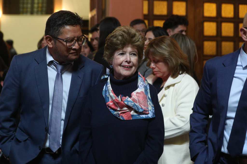 Astrid Lemus Rodríguez durante la primera vuelta de las elecciones del CANG para elegir magistrado titular ante la Corte de Constitucionalidad para el período 2026-2031.