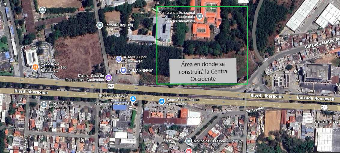 Según informó el director general de Doppelmayr, el proyecto contempla la construcción de la Central de Transferencia Intermedia de Occidente, que se ubicará en un terreno adquirido a la Conferencia Episcopal de Guatemala.