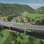 En la imagen se observa el render del puente que conectará San Cristóbal, Mixco, con la Ciudad de Guatemala, como parte de la fase 1 del proyecto Corredor Verde, que contempla la construcción de un viaducto de cuatro kilómetros (Foto, Prensa Libre: Cortesía Consulta)