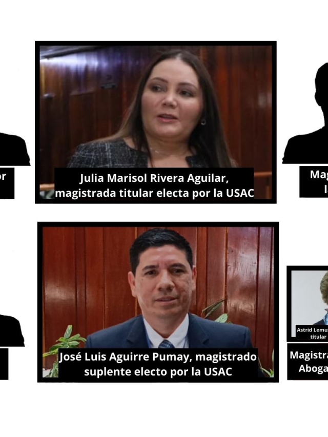 El Consejo Superior Universitario de la Universidad de San Carlos de Guatemala eligió a José Luis Aguirre Pumay como magistrado suplente y a Julia Marisol Rivera Aguilar como magistrada titular ante la Corte de Constitucionalidad para el período 2026-2031.