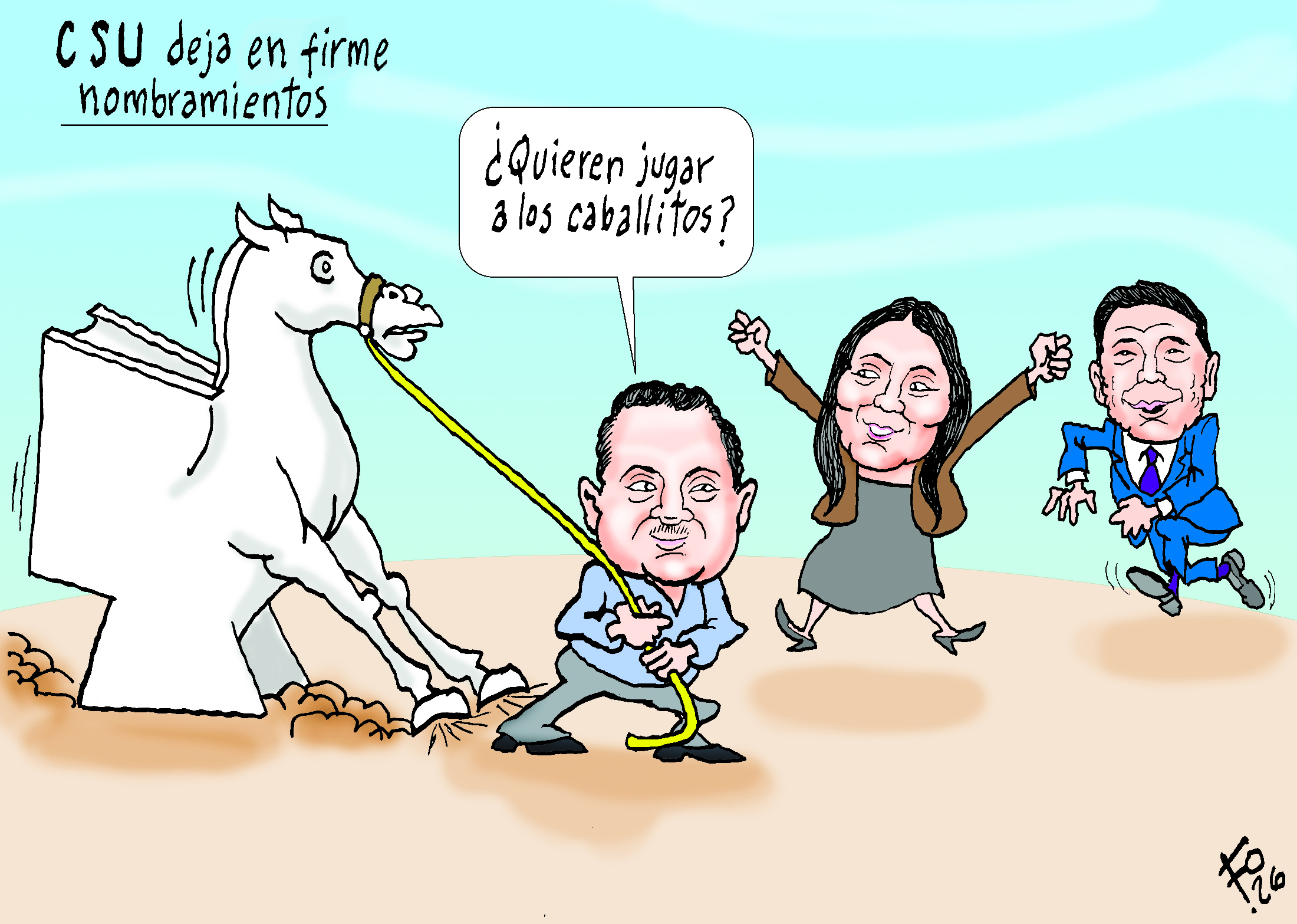 Personajes: Walter Mazariegos, Julia Rivera y José Aguirre.