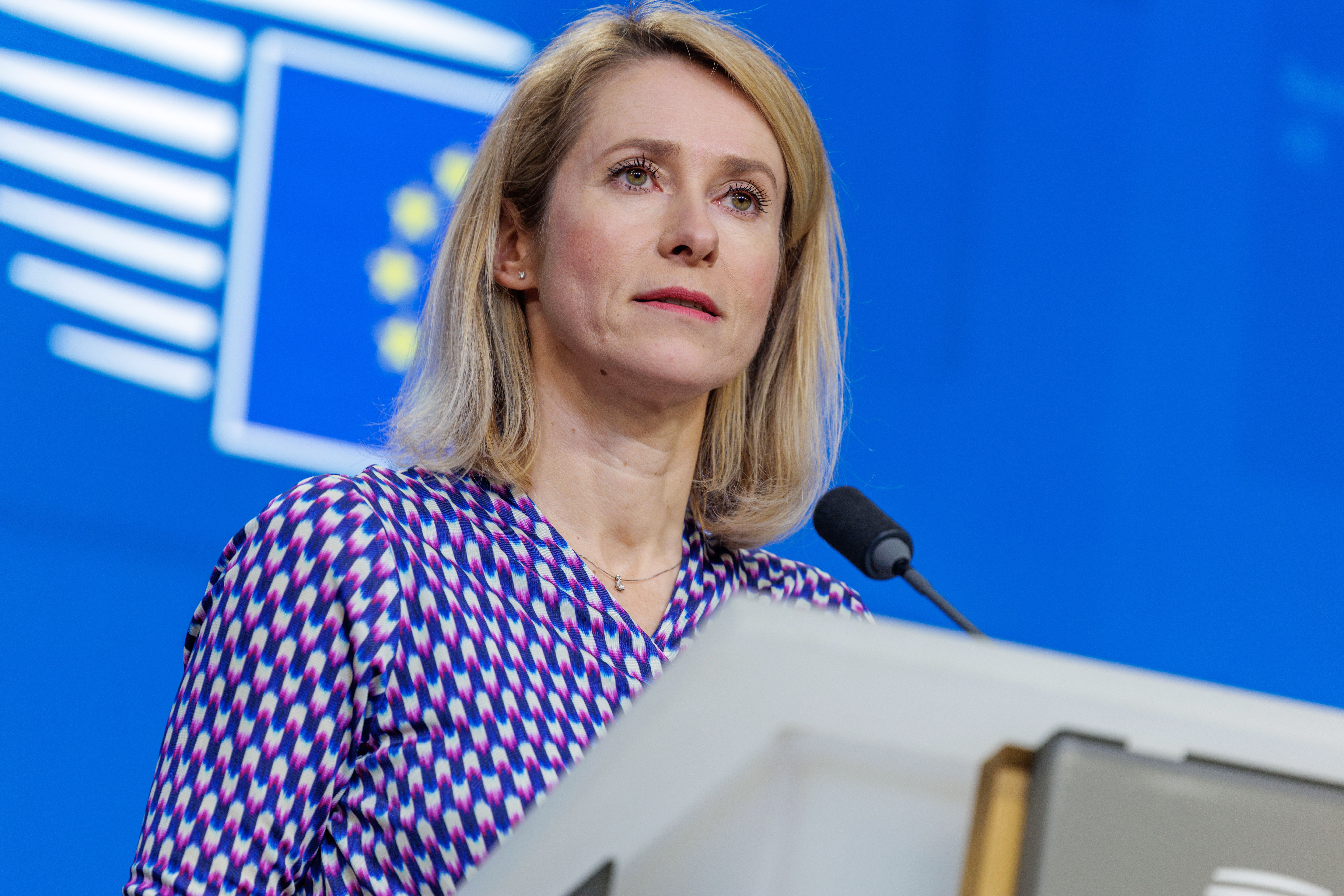 La alta representante de la Unión Europea para Asuntos Exteriores y Seguridad, Kaja Kallas, agrega  que "Europa no tiene ningún interés en una guerra sin fin". (Foto Prensa Libre: EFE/EPA/OLIVIER MATTHYS).