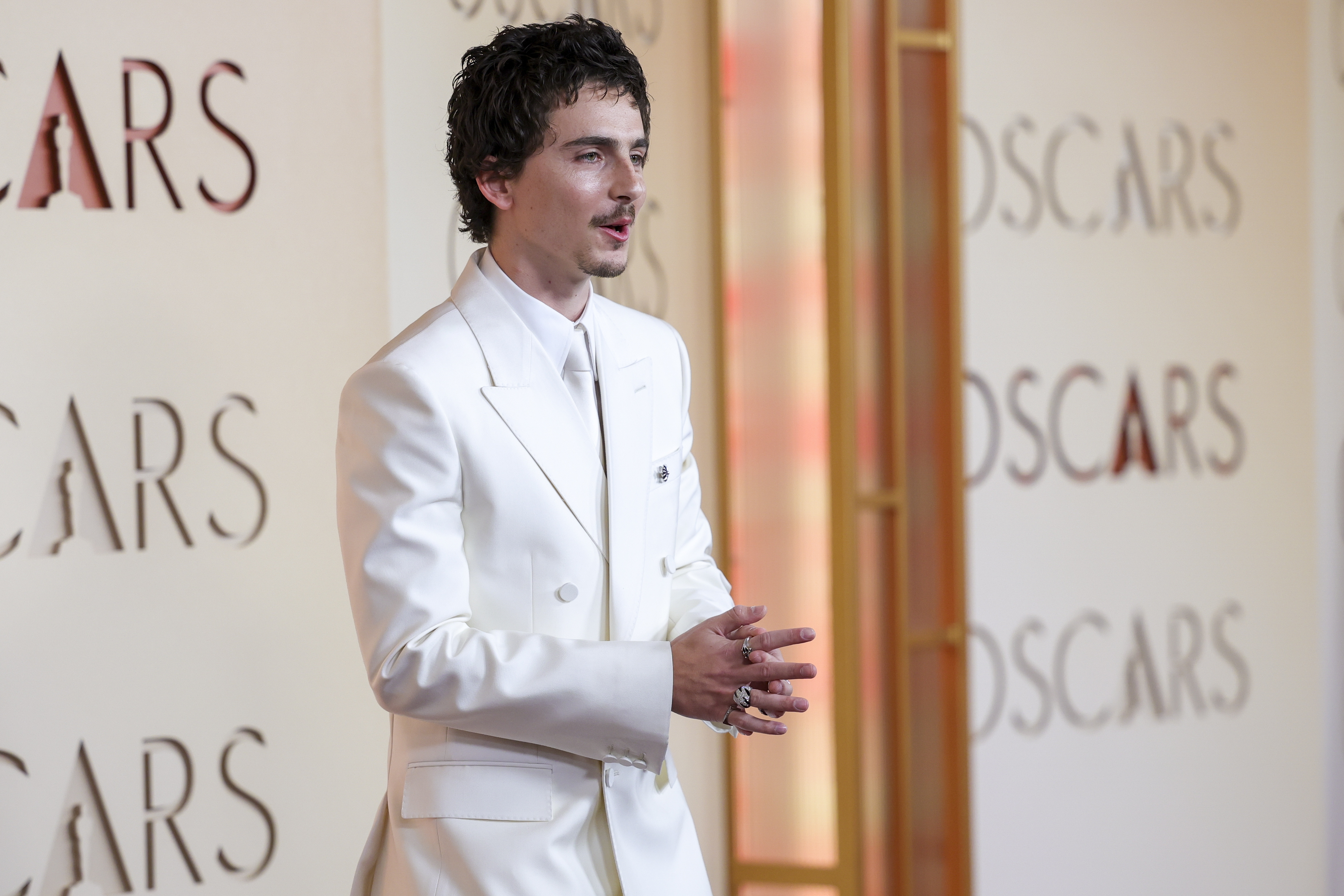 LOS ANGELES (United States), 15/03/2026.- US-French actor Timothee Chalamet arrives on the red carpet ahead of the 98th annual Academy Awards ceremony at the Dolby Theatre in the Hollywood neighborhood of Los Angeles, California, USA, 15 March 2026. The Oscars are presented for outstanding individual or collective efforts in filmmaking in 24 categories. EFE/EPA/RYAN SUN