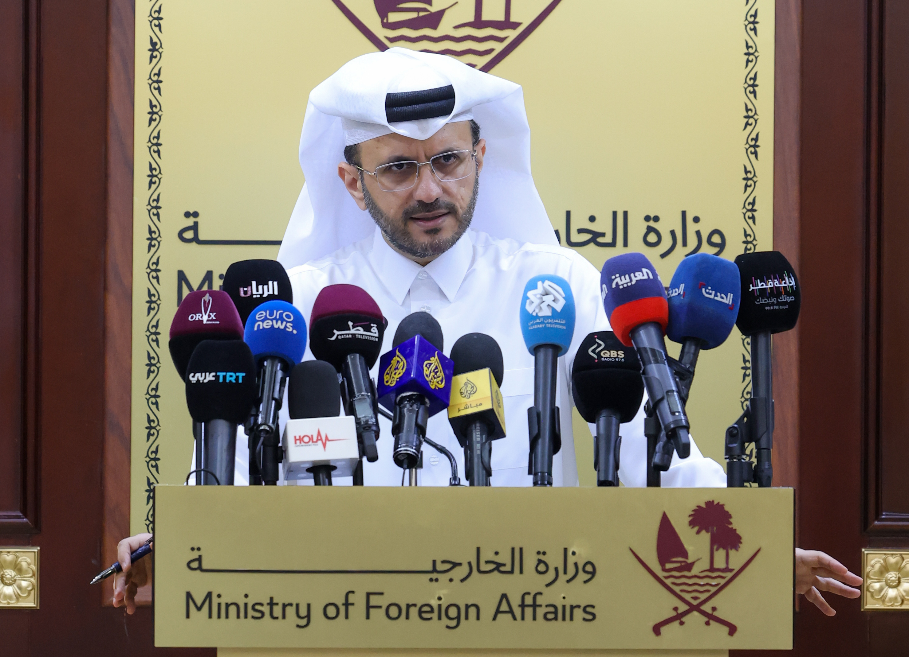El portavoz del Ministerio de Asuntos Exteriores de Catar, Majed al-Ansari. (Foto Prensa Libre: EFE/ Ministerio de Asuntos Exteriores de Catar).