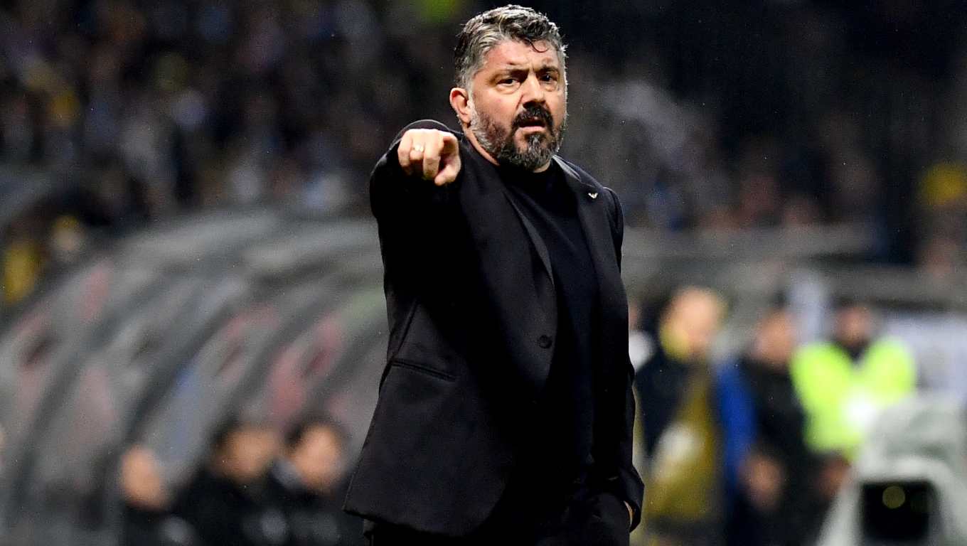 Zenica (Bosnia and Herzegovina), 31/03/2026.- Head coach of Italy Gennaro Gattuso gestures on the touchline during the FIFA World Cup 2026 European playoff match between Bosnia and Herzegovina and Italy in Zenica, Bosnia and Herzegovina, 31 March 2026. (Mundial de Fútbol, Bosnia-Herzegovina, Italia) EFE/EPA/NIDAL SALJIC