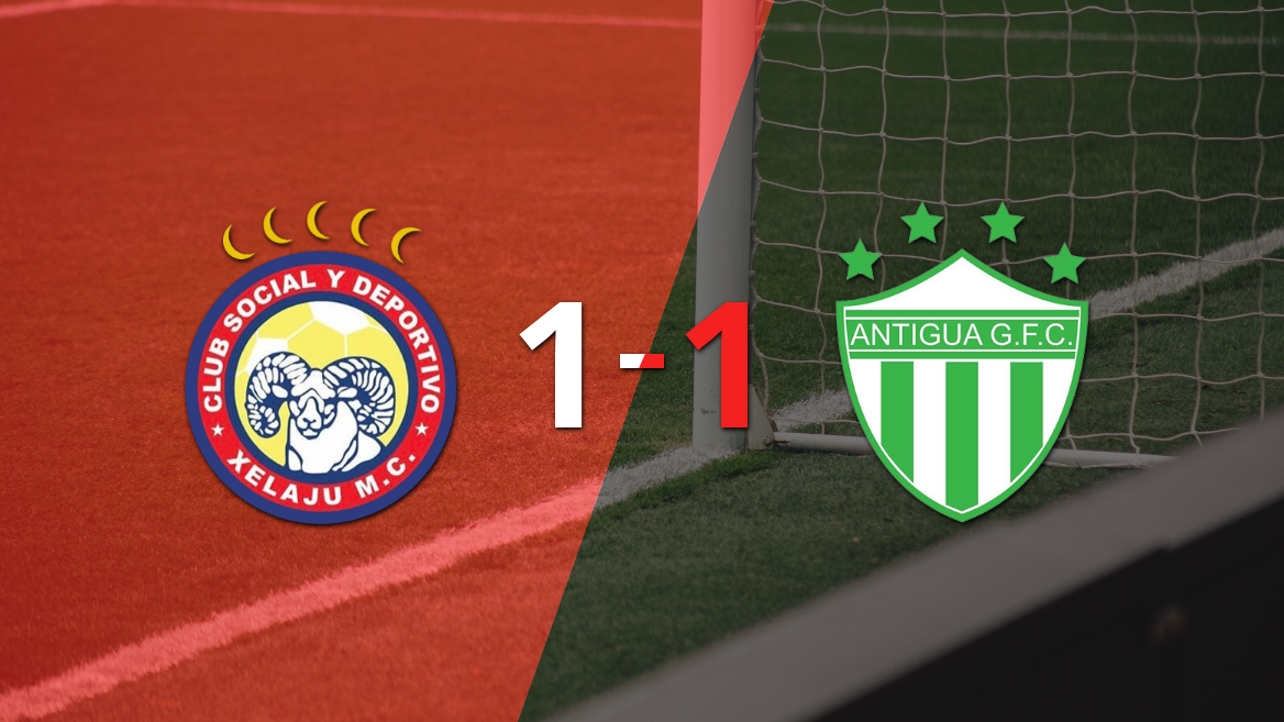 Xelajú logró sacar el empate de local frente a Antigua GFC