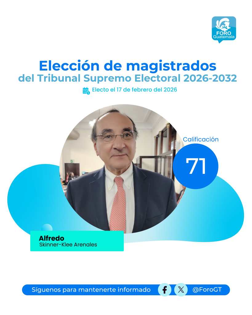 Alfredo Skinner-Klée Arenales electo magistrado del TSE 2026