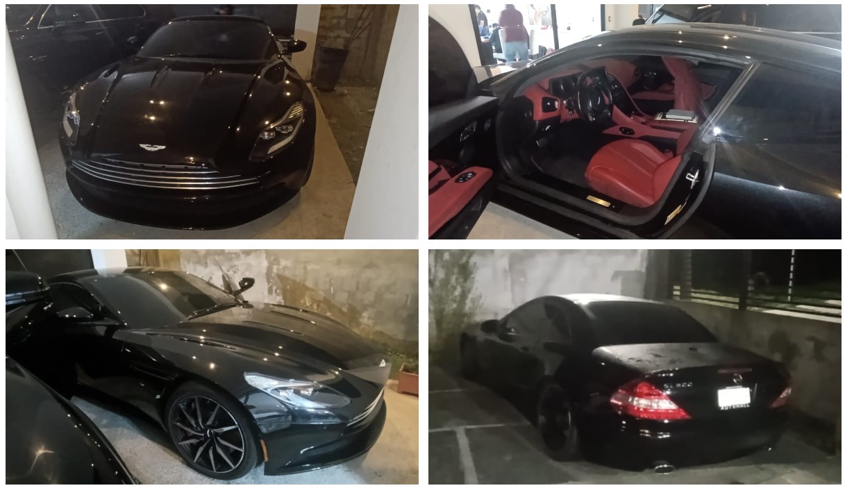 El Aston Martin DB11 Coupe, modelo 2017, figura entre los vehículos bajo medidas cautelares en el caso de desfalco millonario en el CHN que implica a Pedro Alejandro Duque Soto. (Foto Prensa Libre: MP)