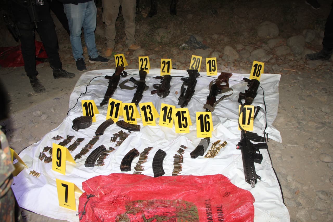 Fusiles incautados en Ayutla, San Marcos, estaban destinados a grupo del crimen organizado que opera en el municipio, señala la PNC