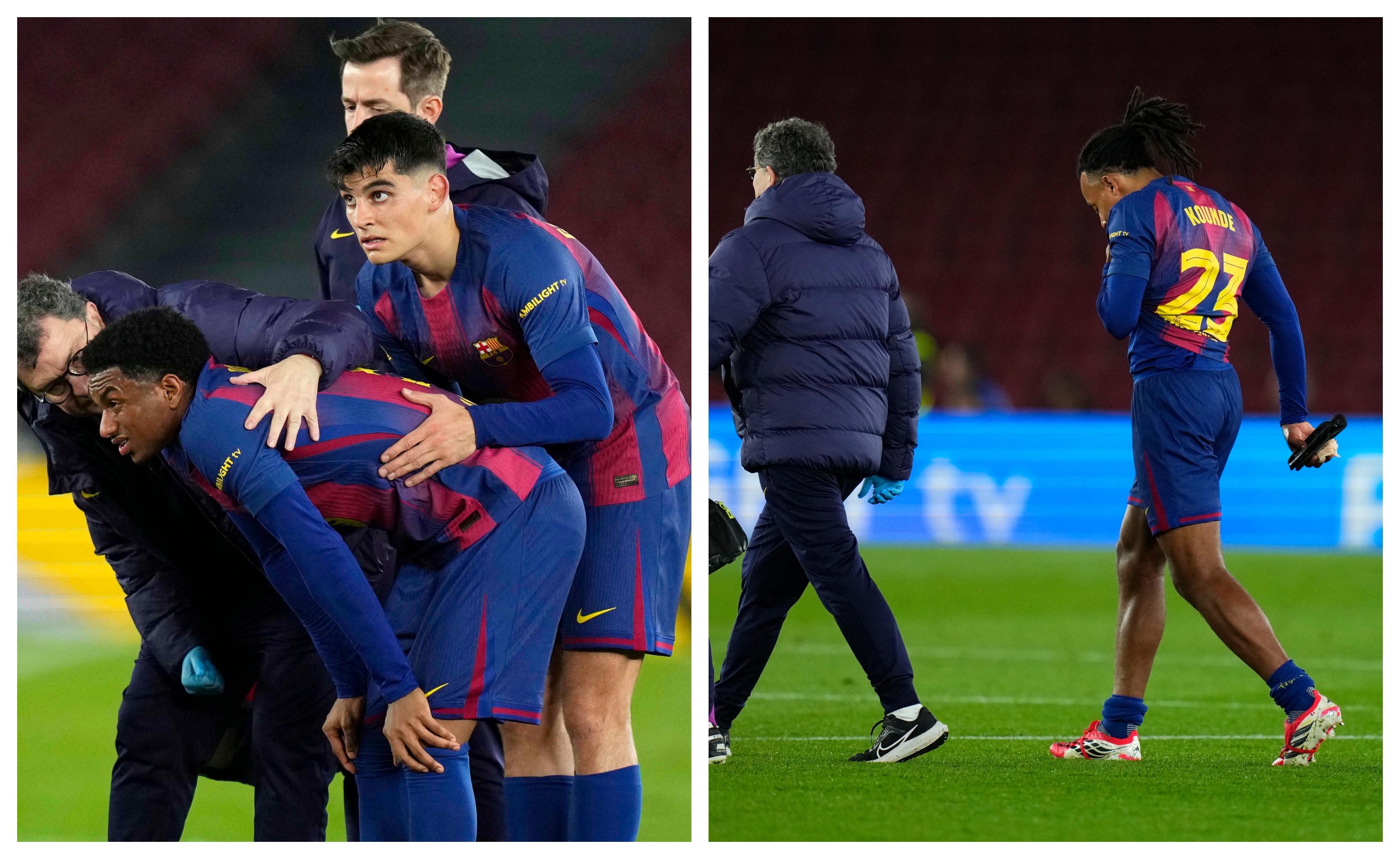 Balde y Koundé presentan lesión en el Barcelona. (Foto Prensa Libre: EFE).