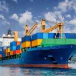 Carga marítima barco transportando contenedores Hemeroteca PL