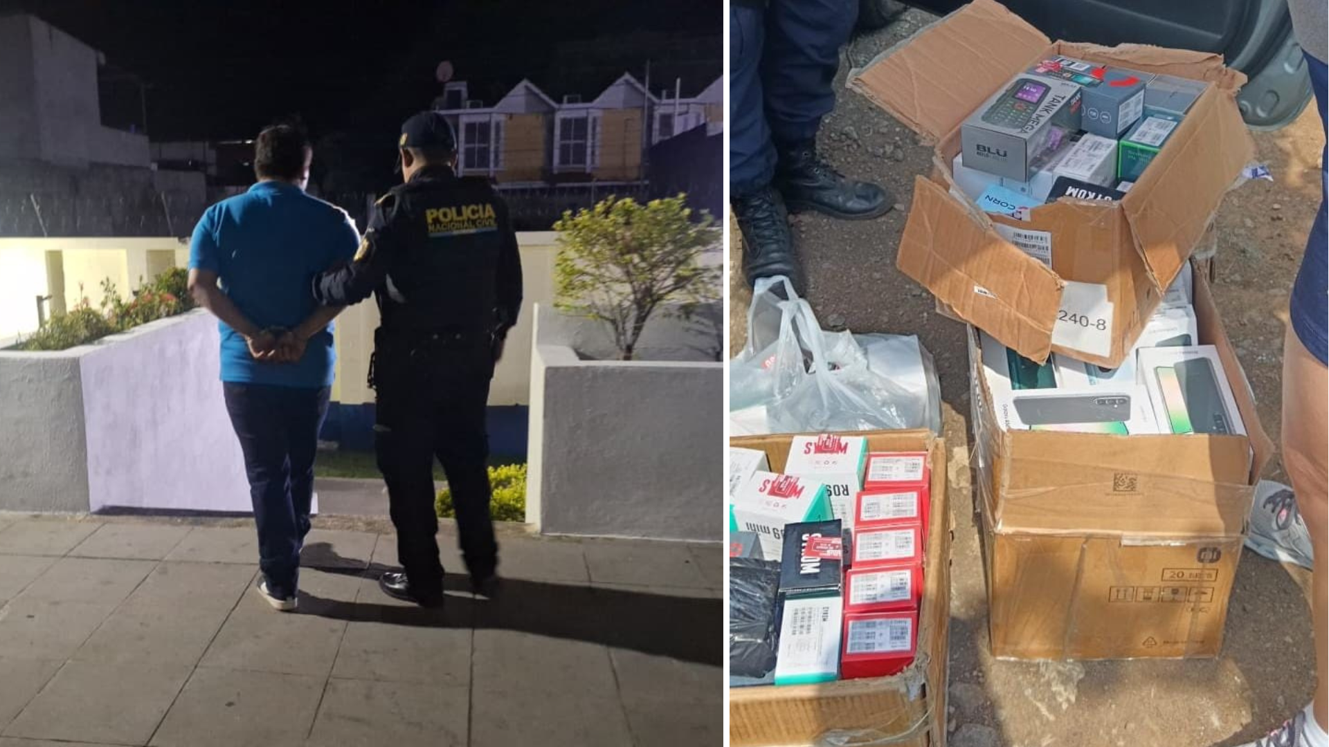 PNC detiene a hombre con 152 celulares sin documentación en Retalhuleu