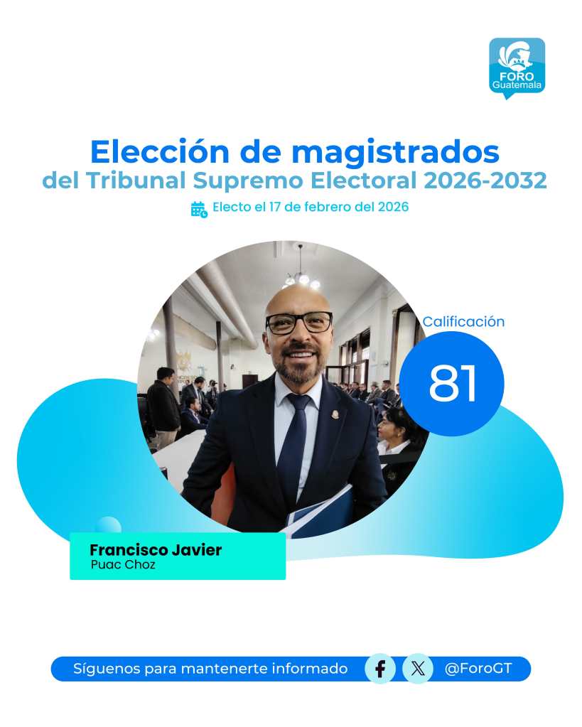 Francisco Javier Puac Choz electo magistrado del TSE 2026