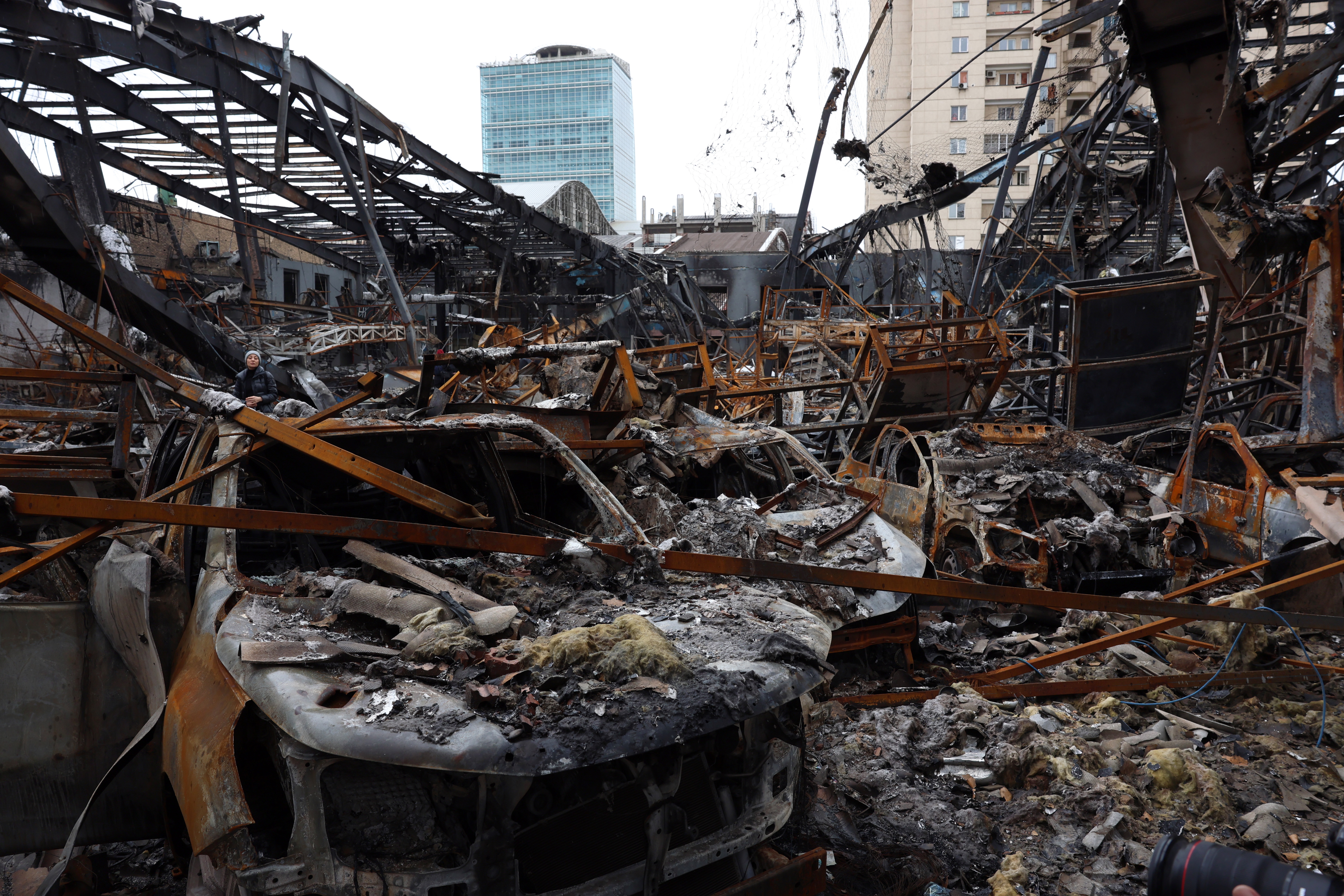 Destrucción en la ciudad de Teherán, Irán