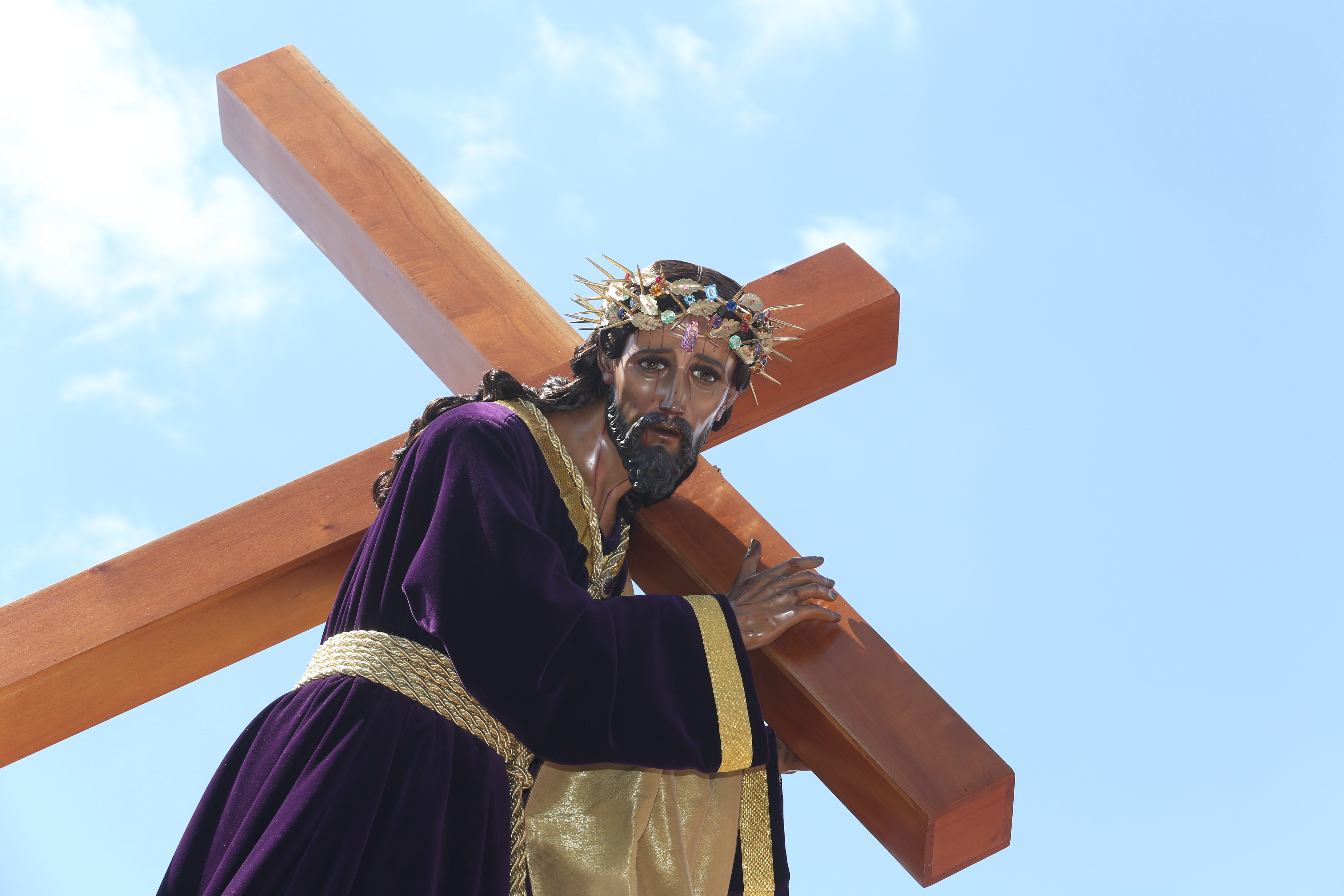 Jesús del Consuelo recorre las calles del Centro Histórico. (Foto Prensa Libre: Edwin Castro)
