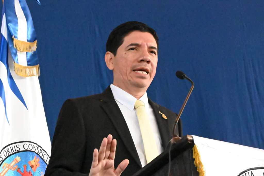 José Aguirre Pumay durante una actividad en el Centro Universitario de Santa Rosa de la Universidad de San Carlos de Guatemala.