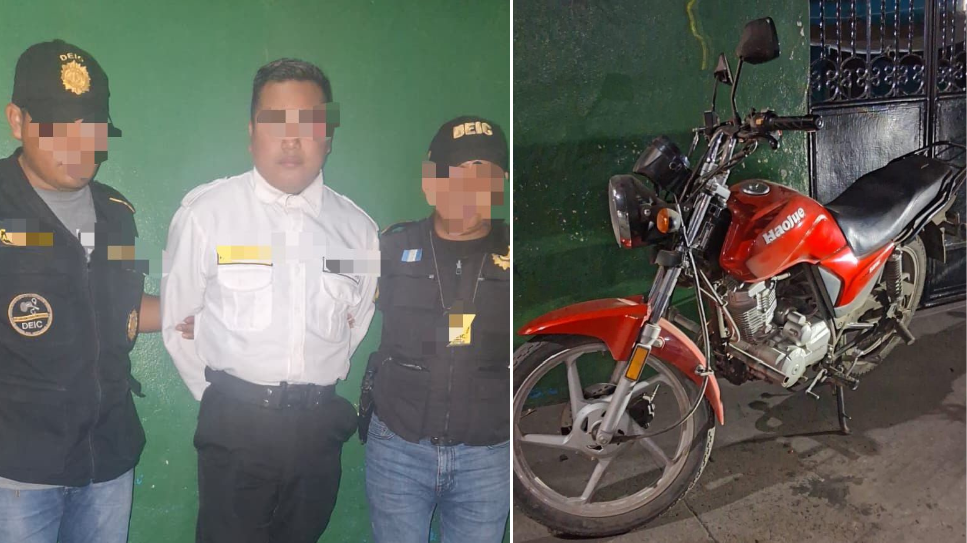 Juan Felipe Sican Villalta es capturado por agentes de la Deic durante un operativo en Escuintla. (Foto Prensa Libre. PNC)