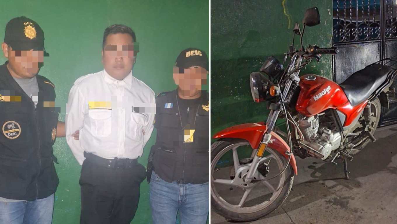 Juan Felipe Sican Villalta es capturado por agentes de la Deic durante un operativo en Escuintla. (Foto Prensa Libre. PNC)