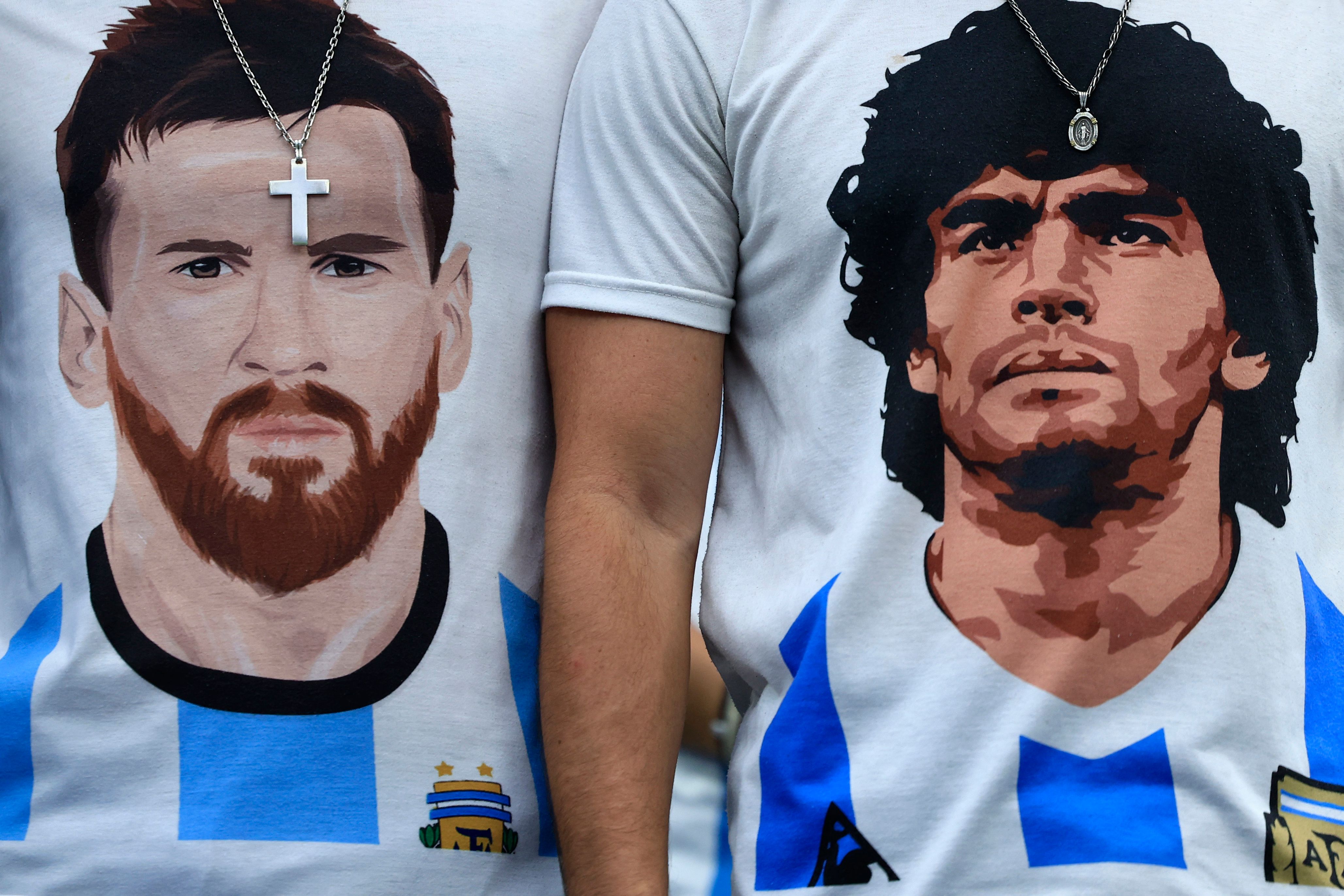 Lionel Messi Diego Maradona Argentina