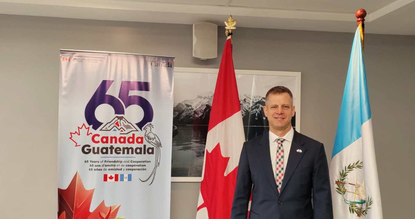 El embajador de Canadá en Guatemala, Olivier Jacques, fue nombrado en 2024 también Alto Comisionado de Canadá ante Belice. (foto, Prensa Libre: Glenda Burrión)