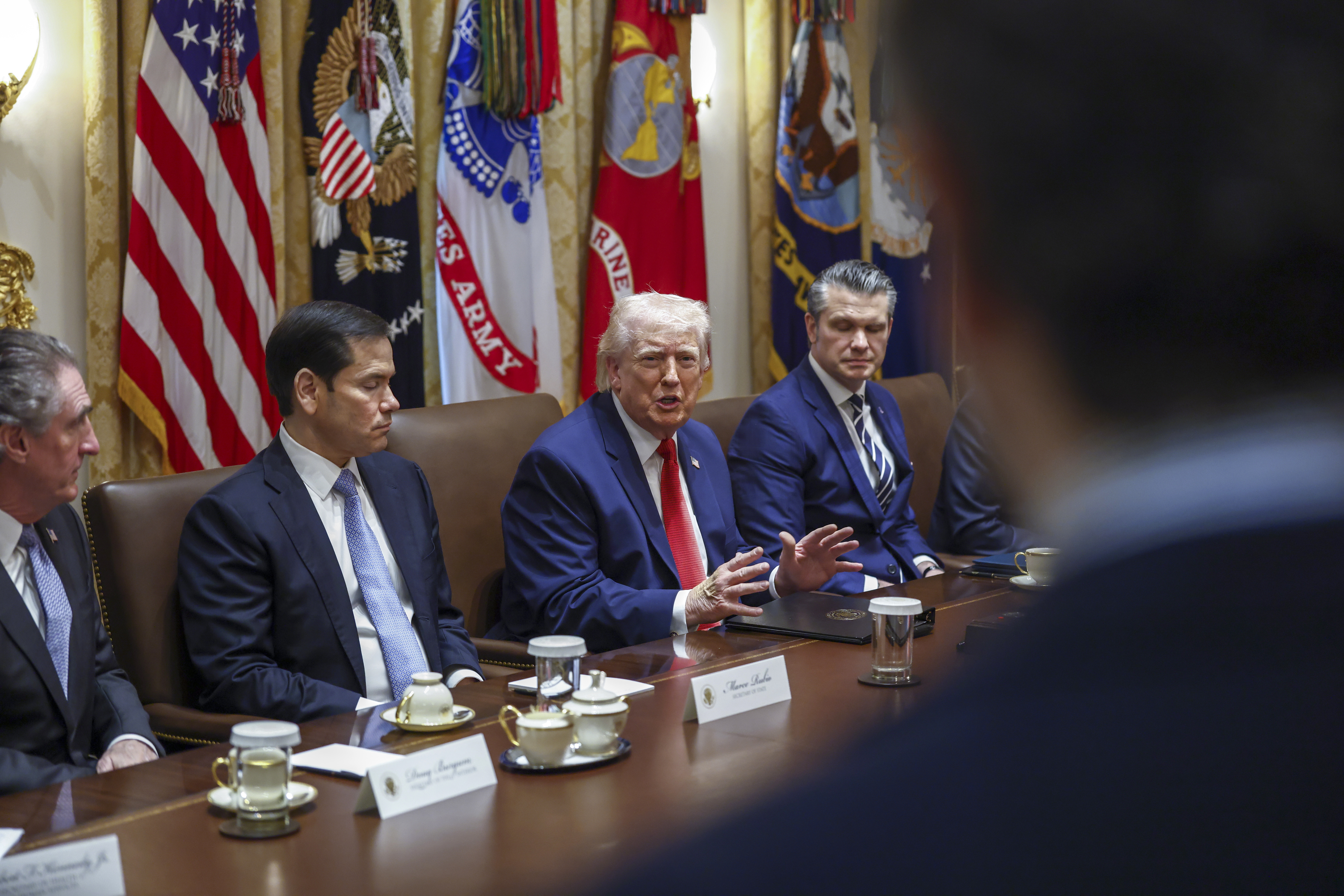 President Trump hosts cabinet meeting at the White House