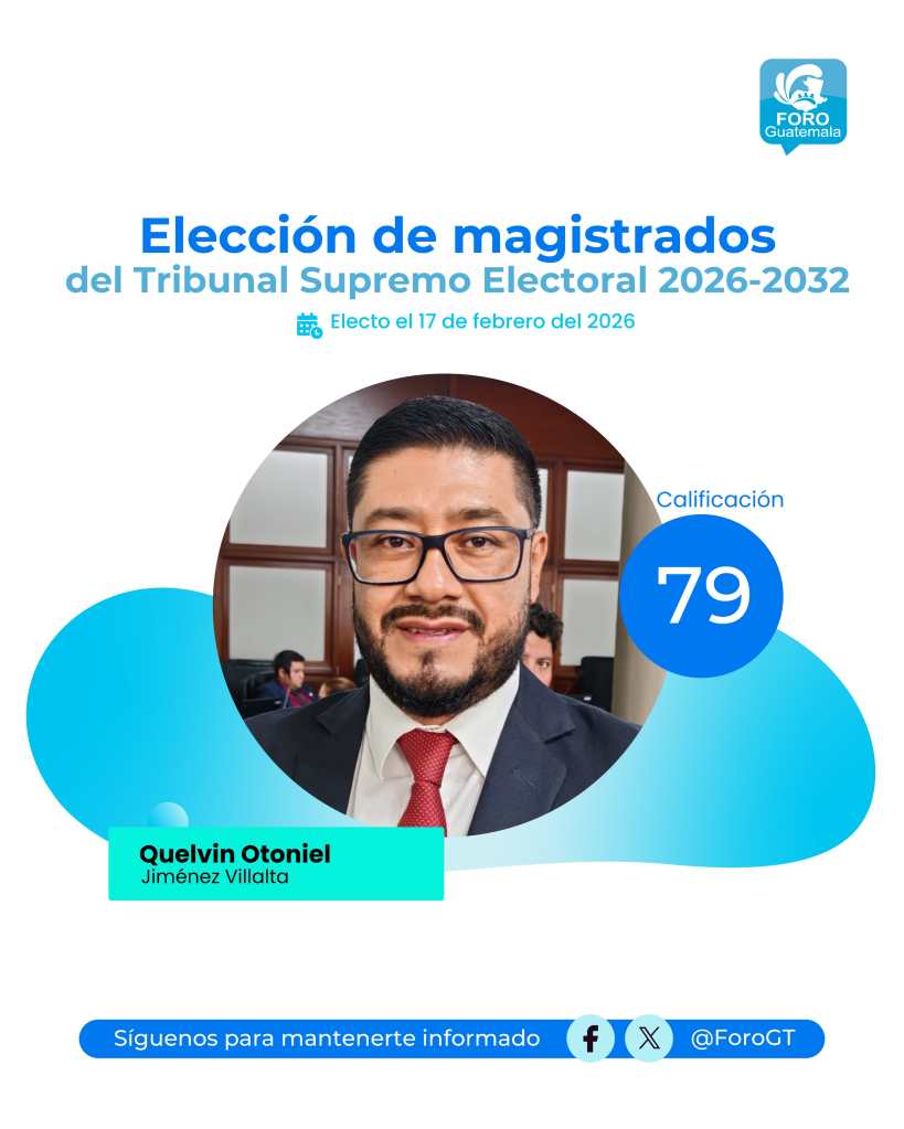 Quelvin Otoniel Jiménez Villalta electo magistrada del TSE 2026 