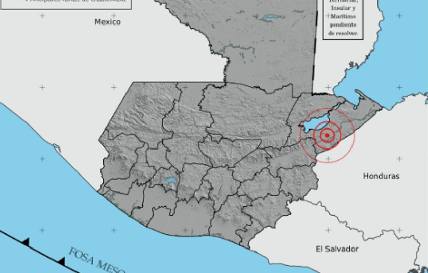 Insivumeh reporta temblor de magnitud 5.2 con epicentro en Izabal  