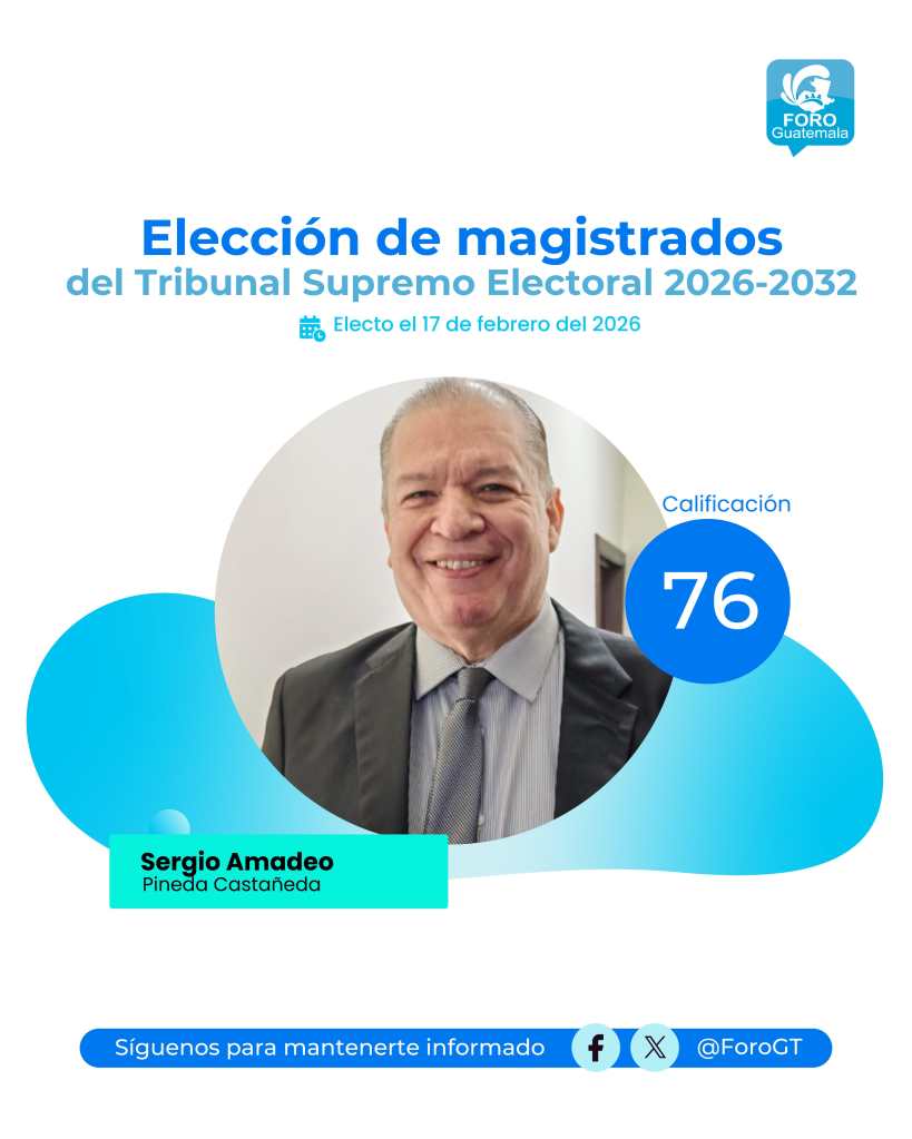 Sergio Amadeo Pineda Castañeda electo magistrado del TSE 2026