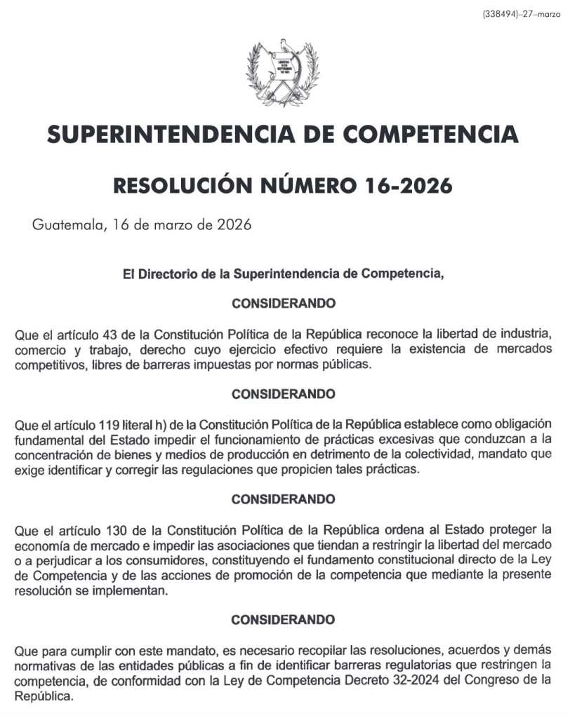 Sicom resolución 16 2026 requerimiento documentos