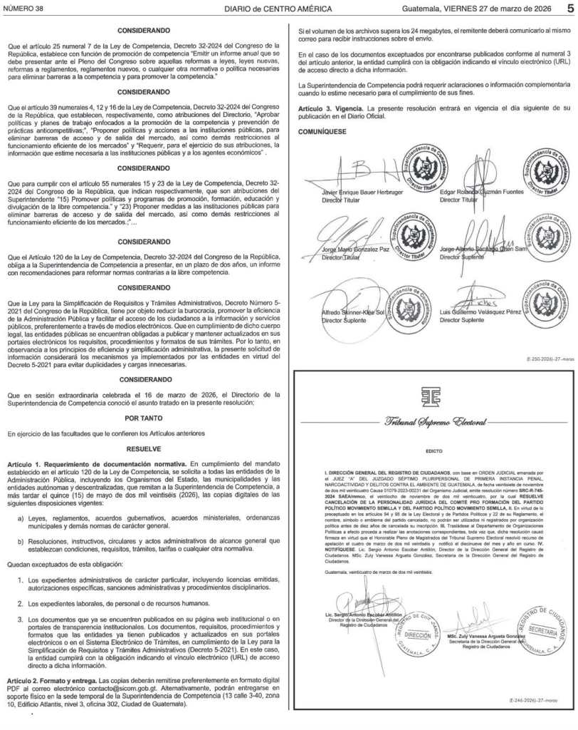 Sicom resolución 16 2026 requerimiento documentos