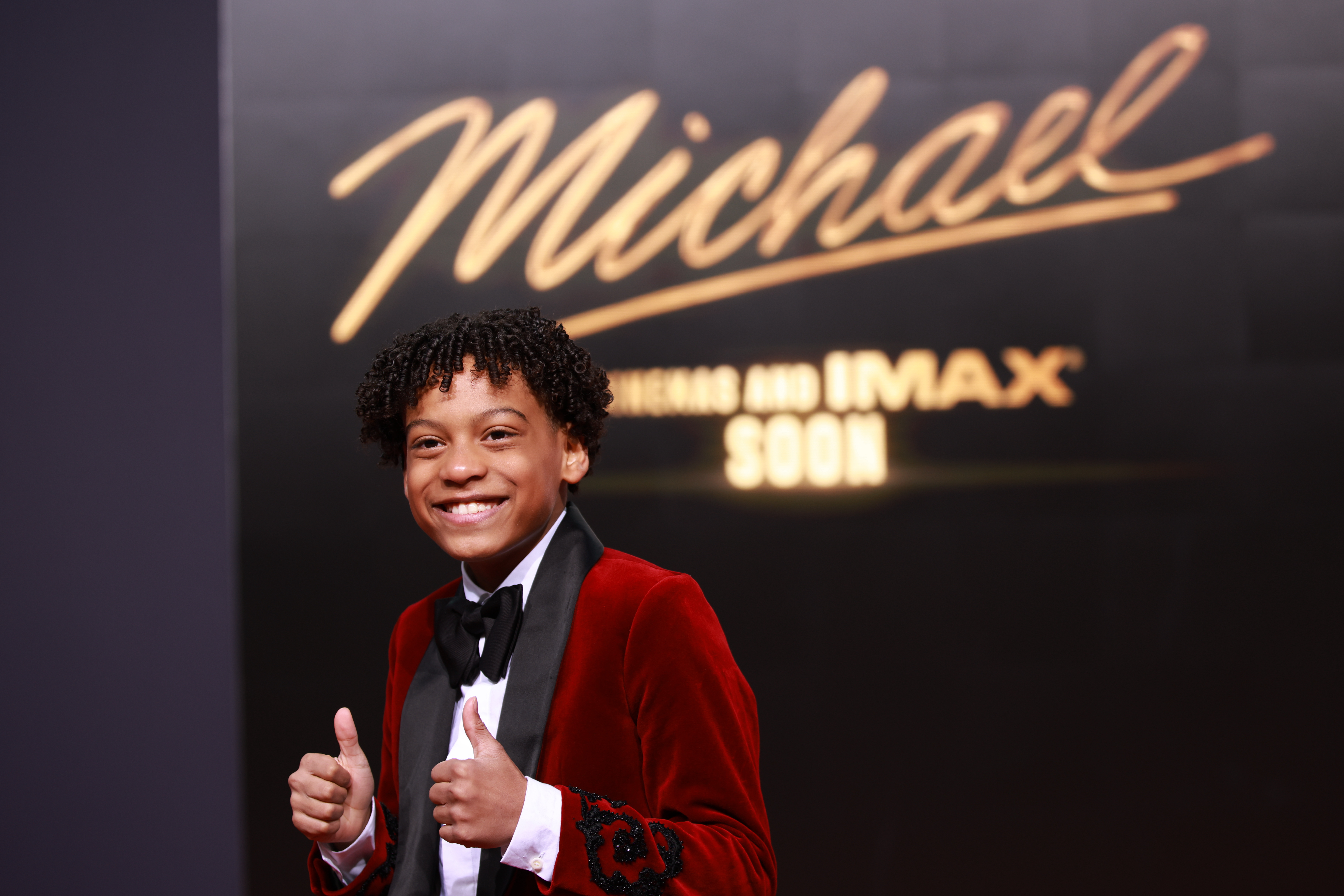 Berlin (Germany), 10/04/2026.- US actor Juliano Krue Valdi poses on the red carpet while arriving for the premiere of the film 'Michael' in Berlin, Germany, 10 April 2026. The Michael Jackson biopic screens in cinemas from 22 April 2026. (Alemania) EFE/EPA/CLEMENS BILAN