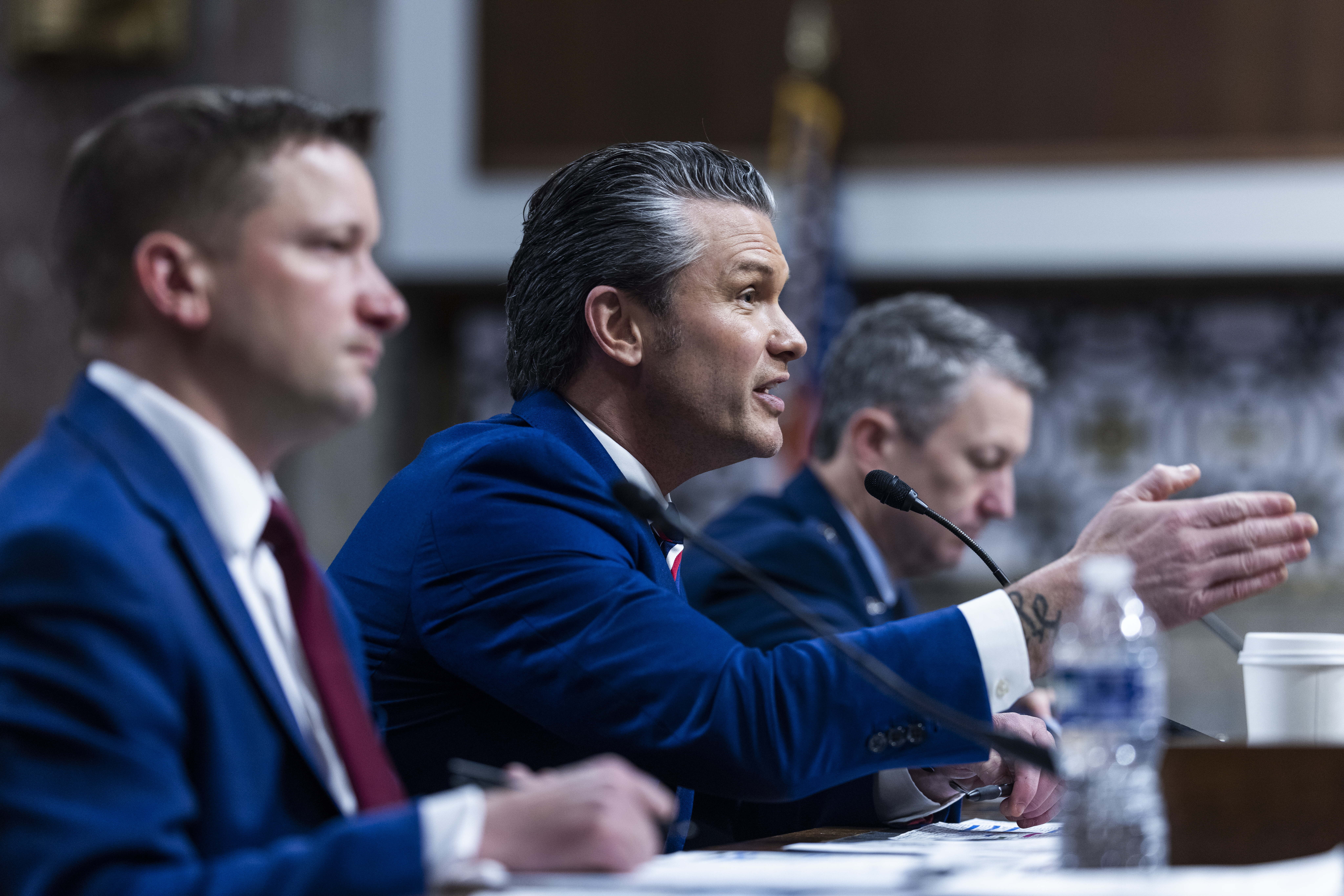 El secretario de Defensa de Estados Unidos, Pete Hegseth. (Foto Prensa Libre: EFE/EPA/JIM LO SCALZO). 