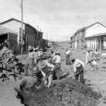 Una de las imágenes del libro Doscientos cincuenta años, que muestra parte de los trabajos municipales en el Centro Histórico de Guatemala. (Foto Prensa Libre: cortesía Municipalidad de Guatemala)