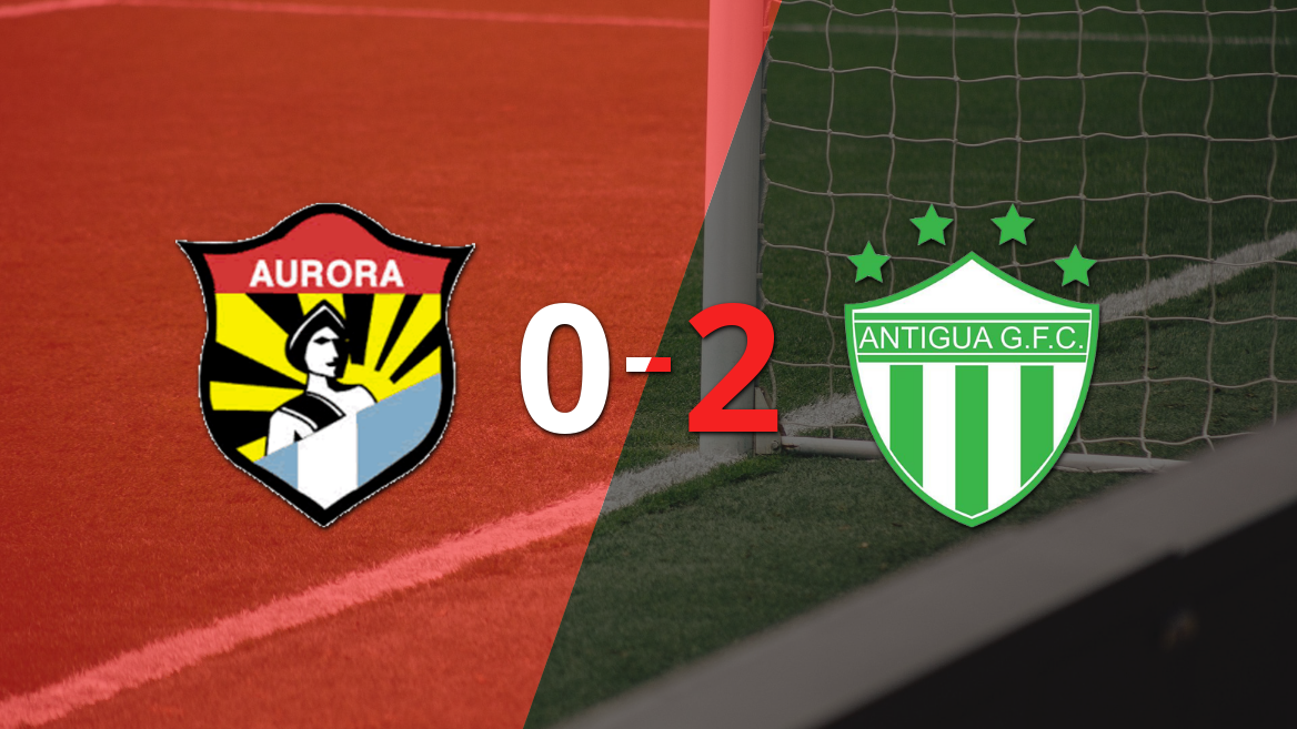 Antigua GFC domina y gana con un sólido 2-0 a Aurora FC