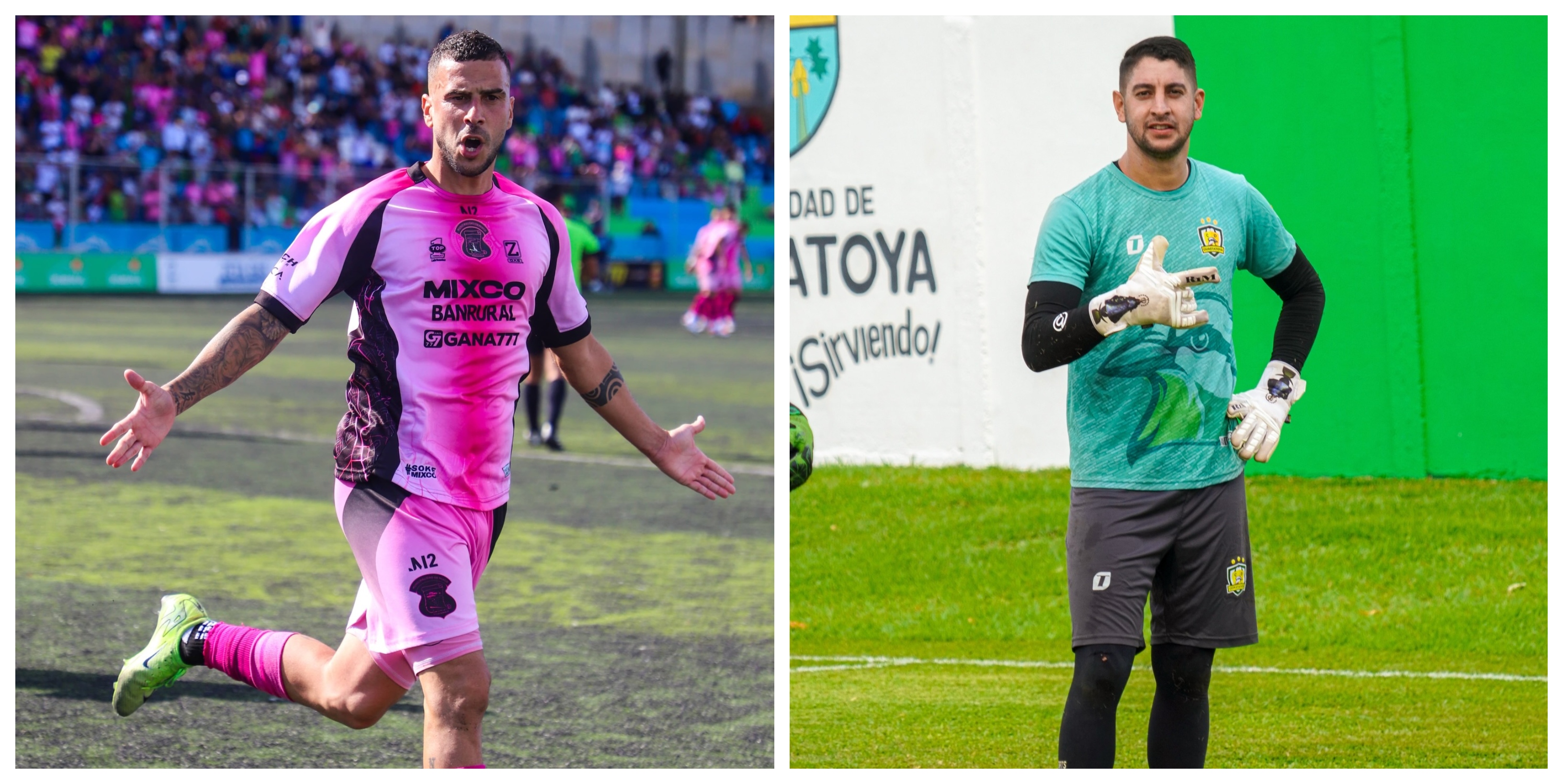 Nicolás Martínez fue el goleador del Clausura, mientras que Rubén Escobar terminó como el portero menos vencido. (Foto: Prensa Libre | Mixco / Guastatoya).