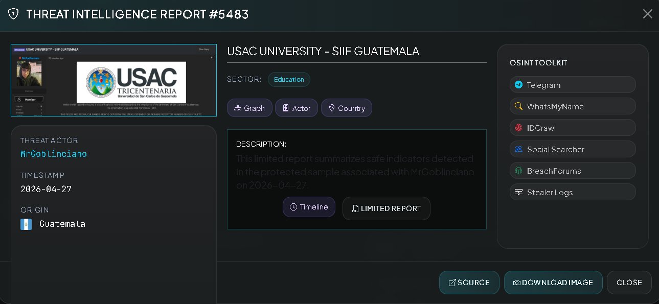 Trabajadores de la Usac podrían haber sido afectados por la filtración de datos financieros tras un presunto ciberataque al sistema SIIF. (Foto Prensa Libre: Tomada de la cuanta de X @VECERTRadar)